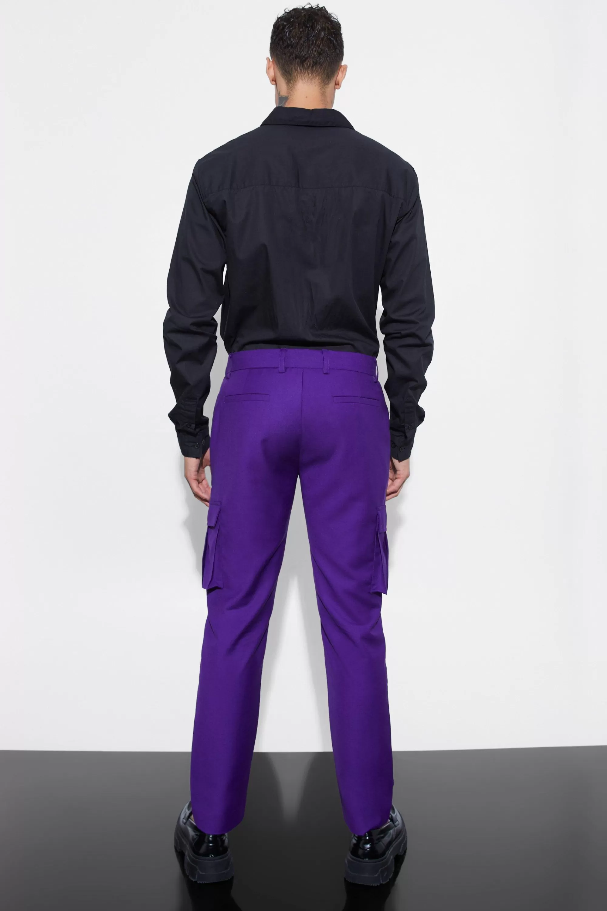 boohooMAN Slim Fit Tailored Cargo Trouser | UK
