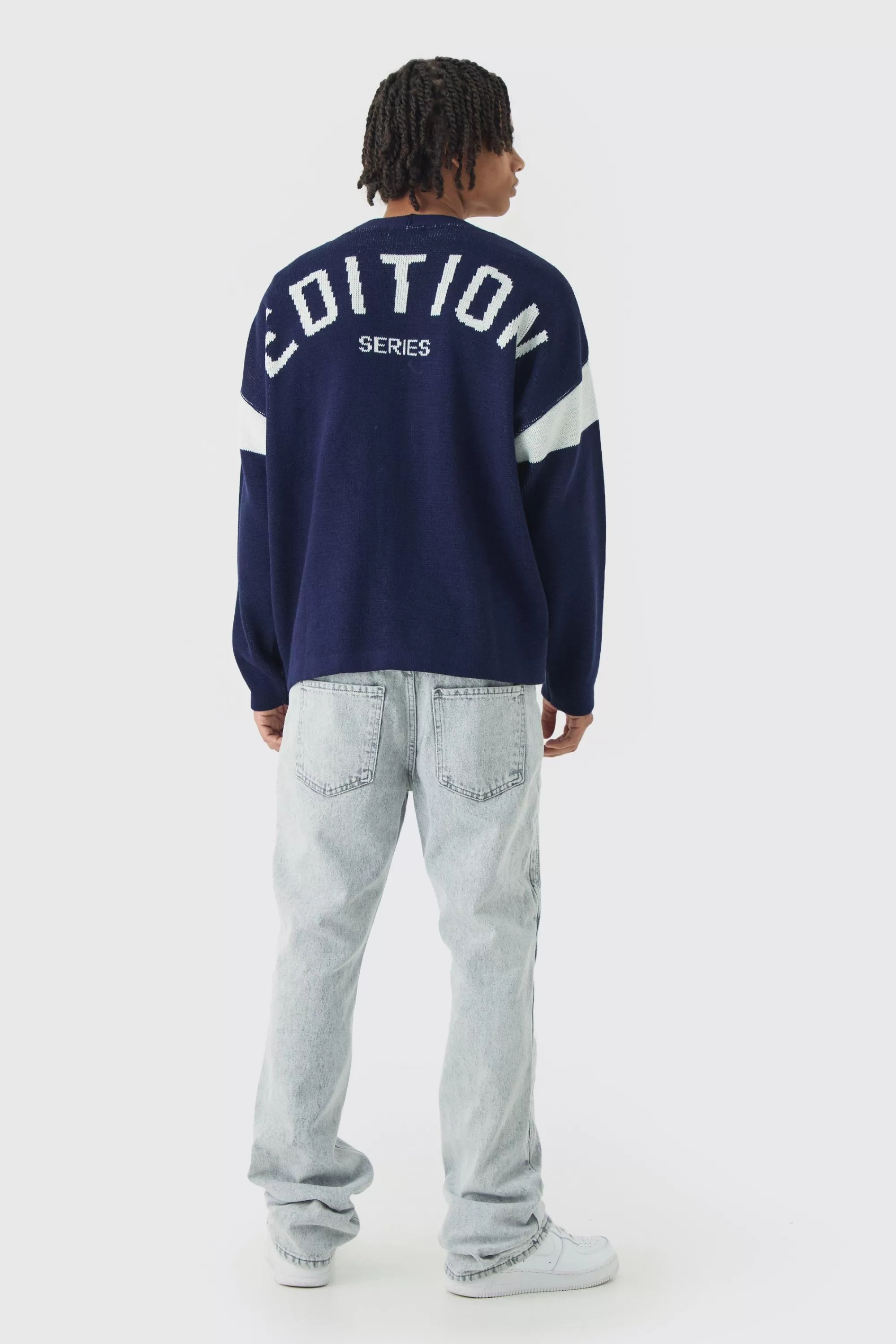 boohooMAN Slim Flared Panelled Jeans | UK
