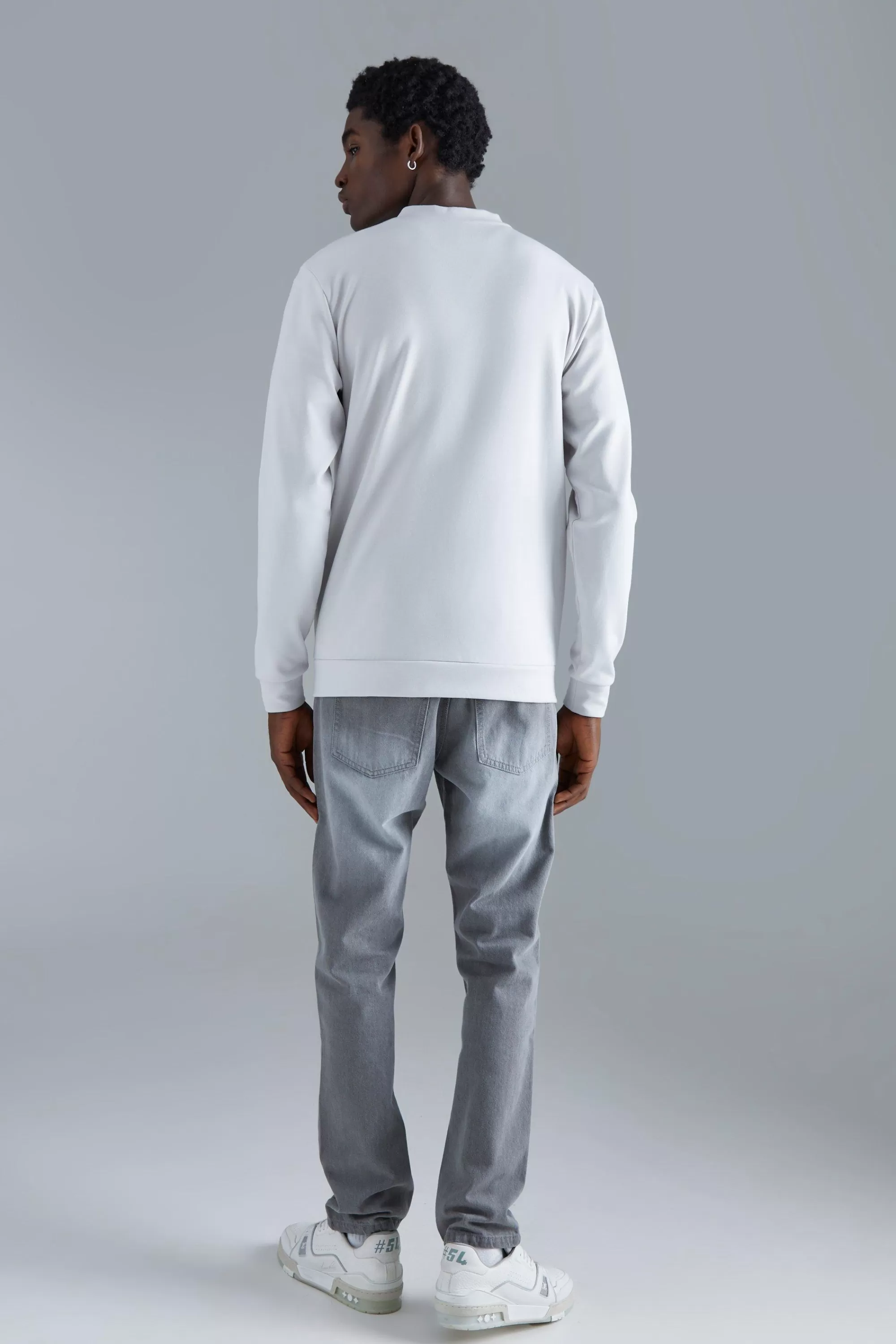 boohooMAN Slim Interlock Bomber Jacket | UK