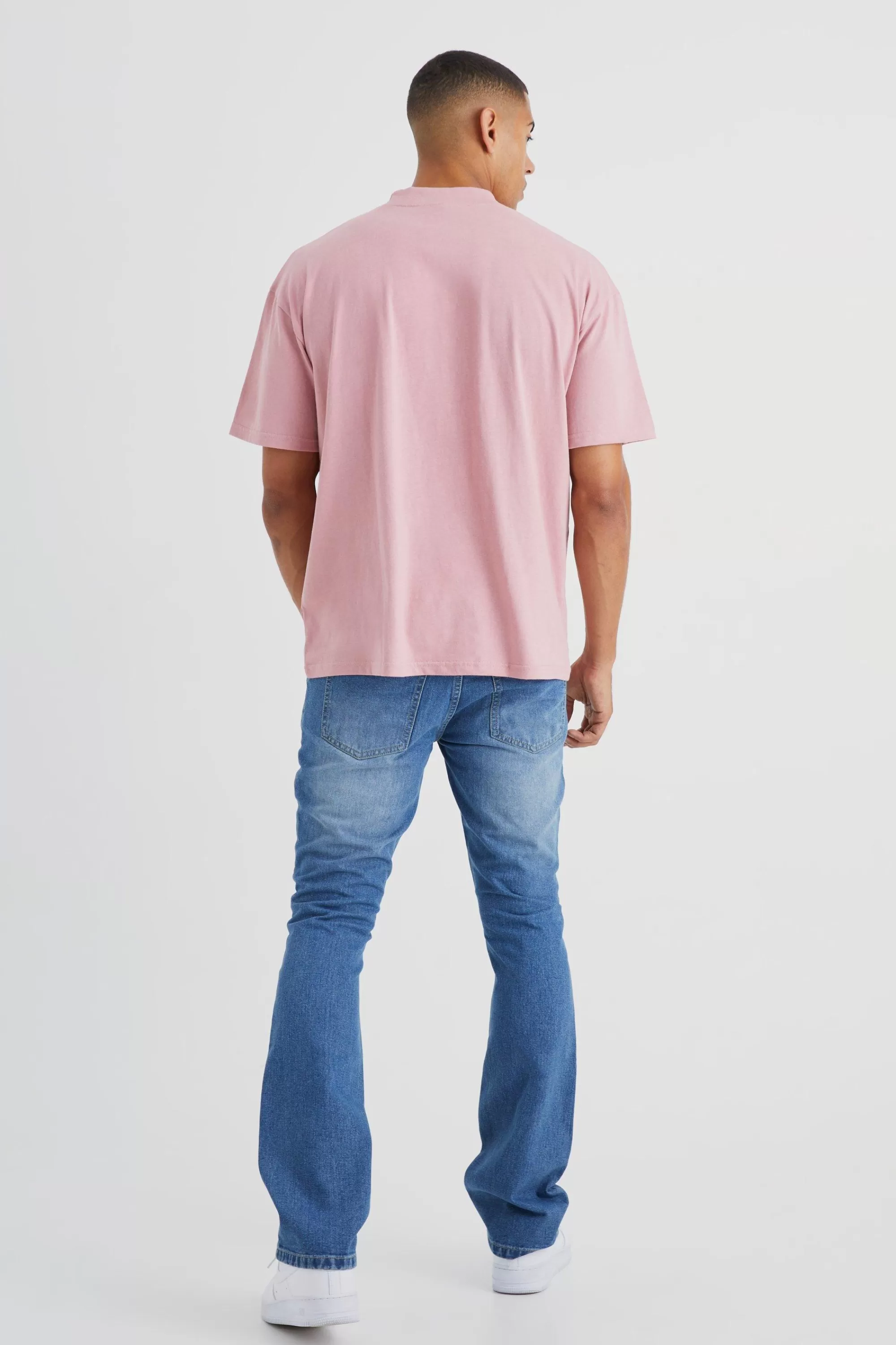 boohooMAN Slim Rigid Flare Jean | UK