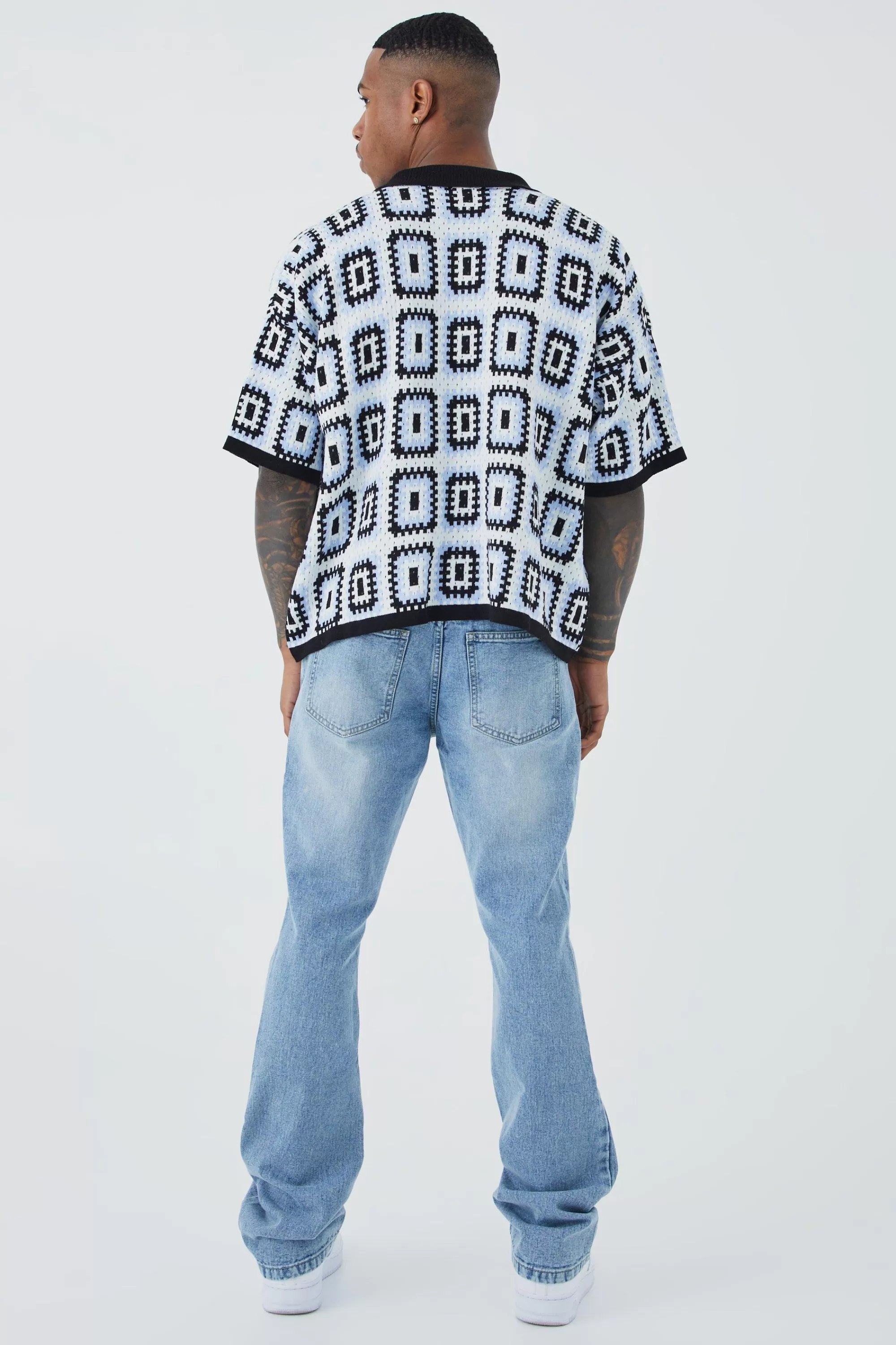 boohooMAN Slim Rigid Flare Jean | UK