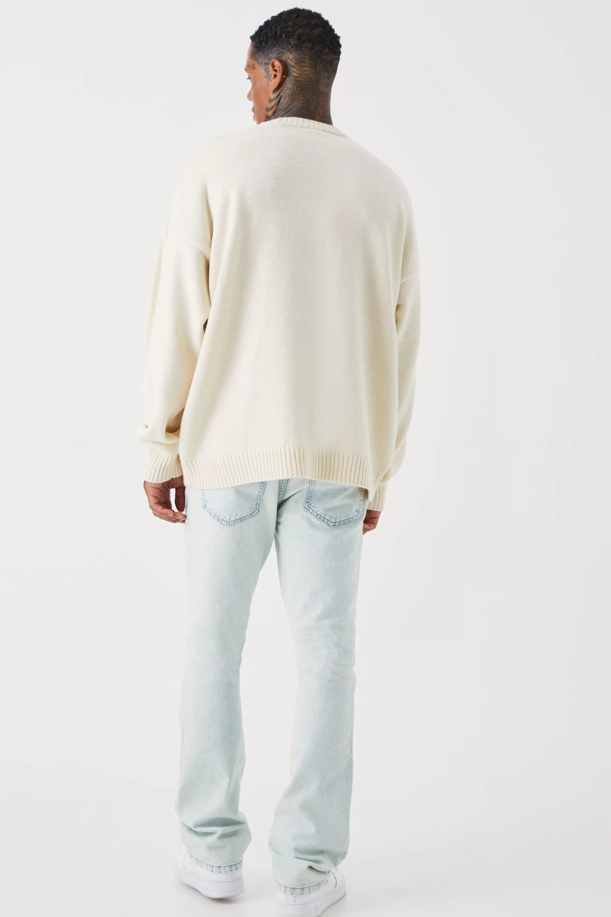 boohooMAN Slim Rigid Flare Jean | UK