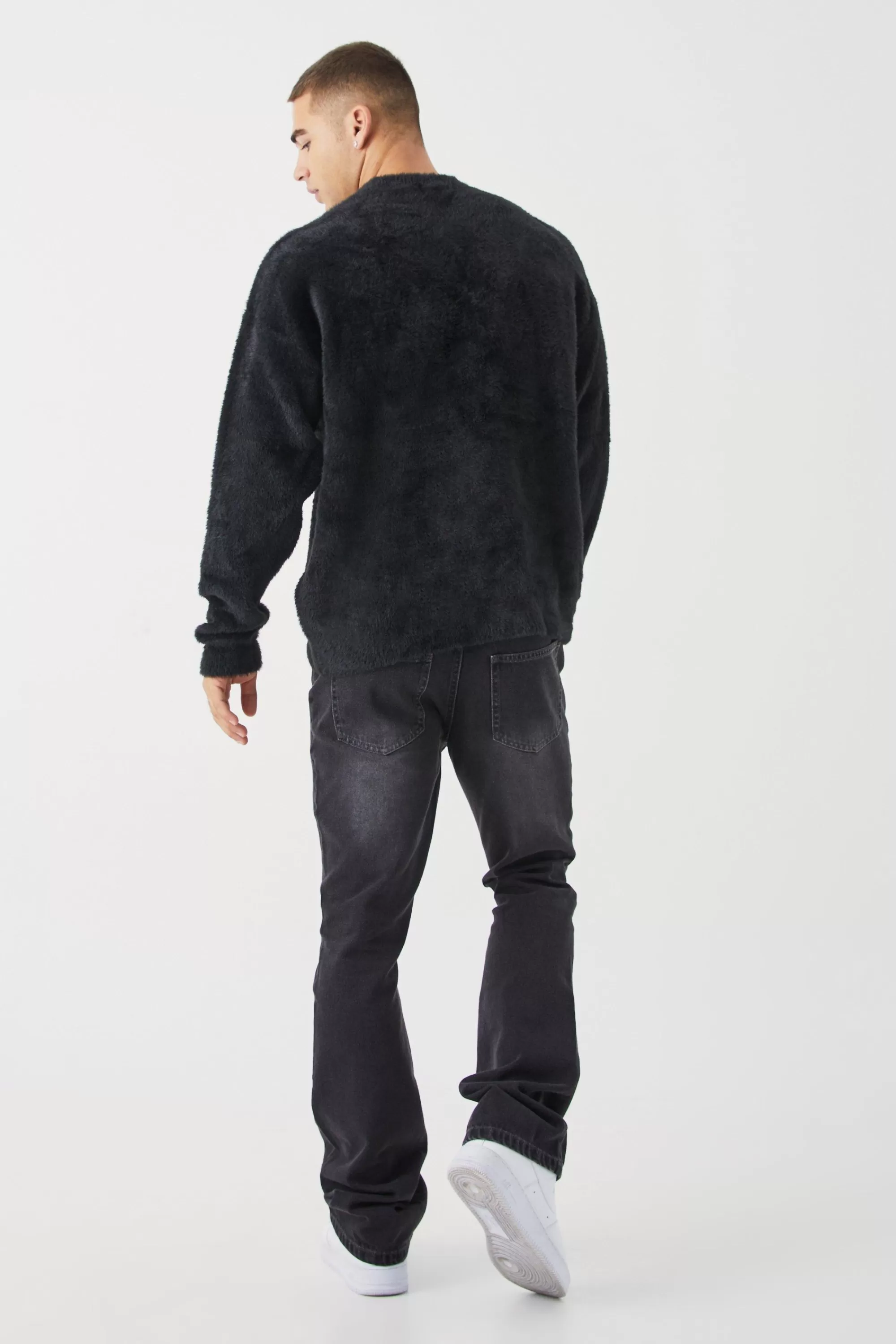 boohooMAN Slim Rigid Flare Jean | UK