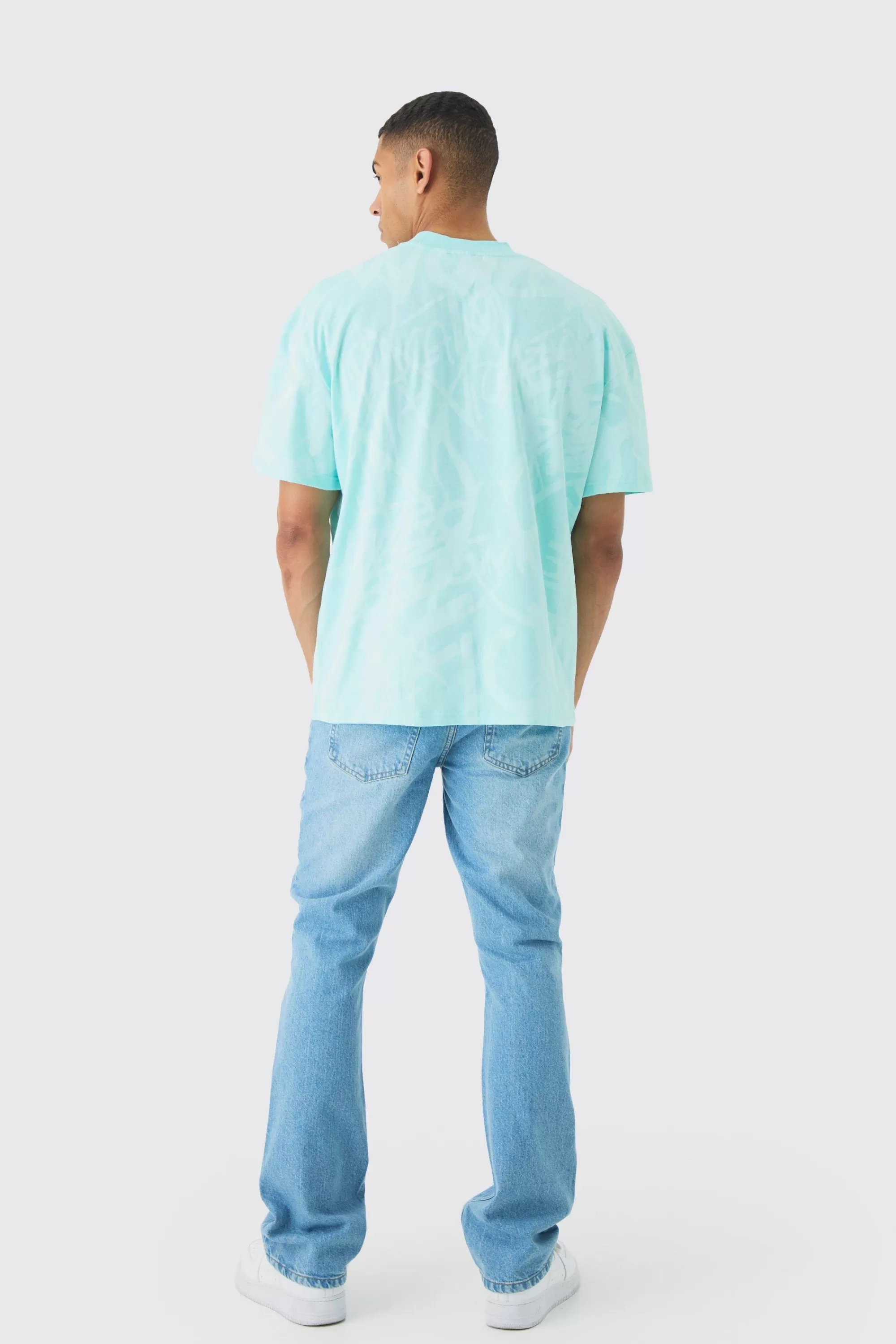 boohooMAN Slim Rigid Flare Jean In | UK