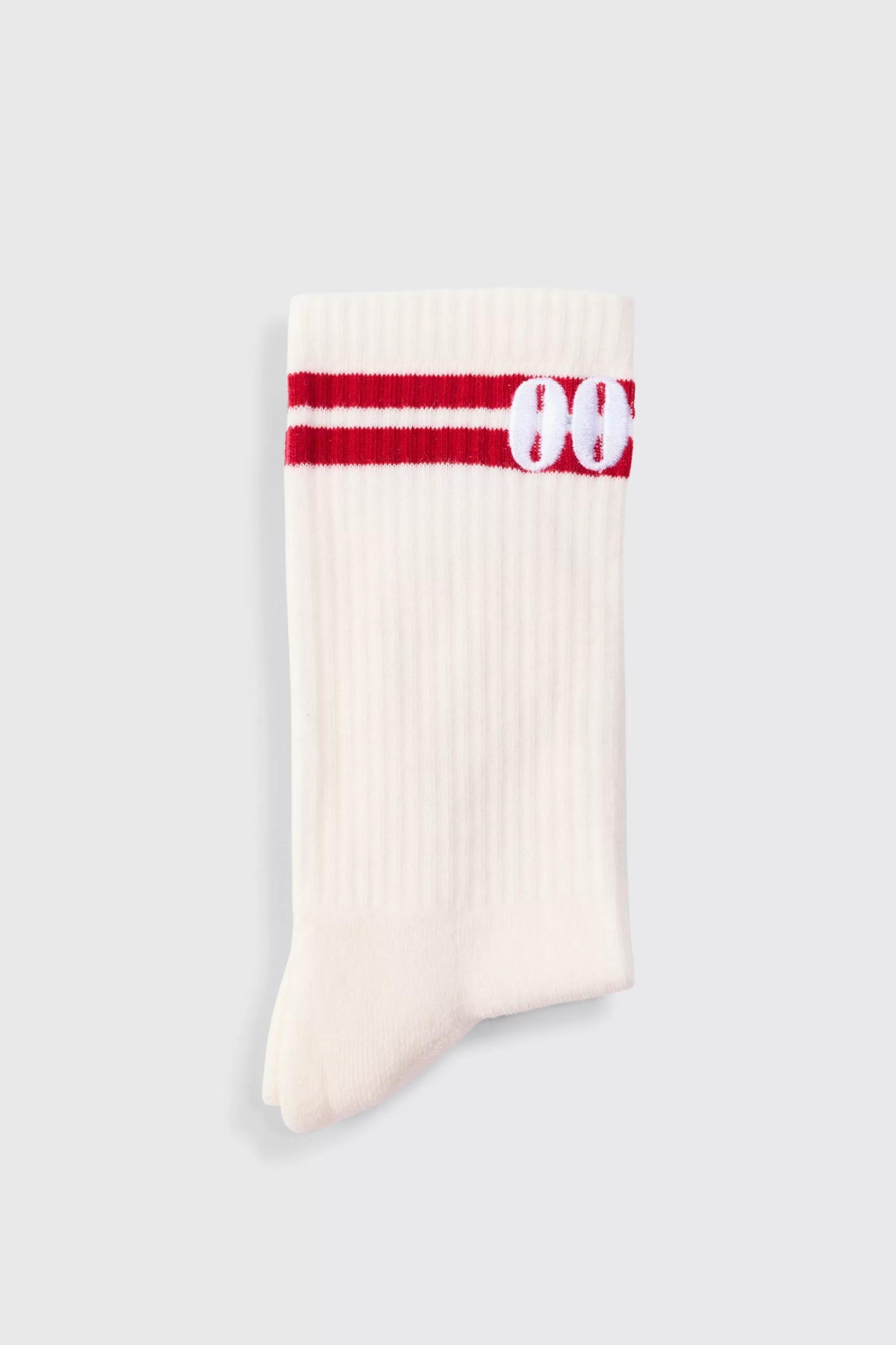 boohooMAN Sports Embroide Half Terry Stripe Socks In | UK