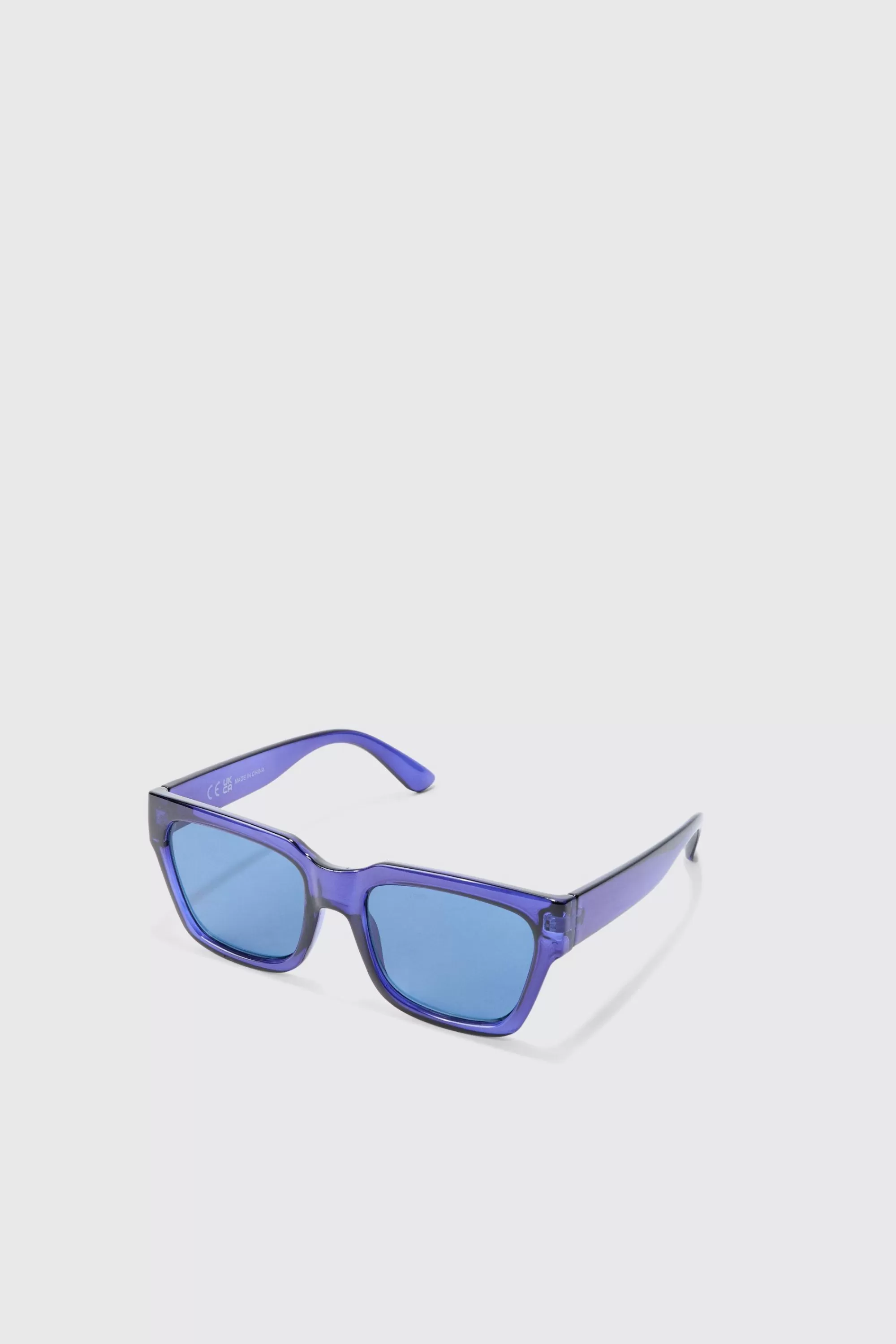 boohooMAN Square Plastic Sunglasses In | UK