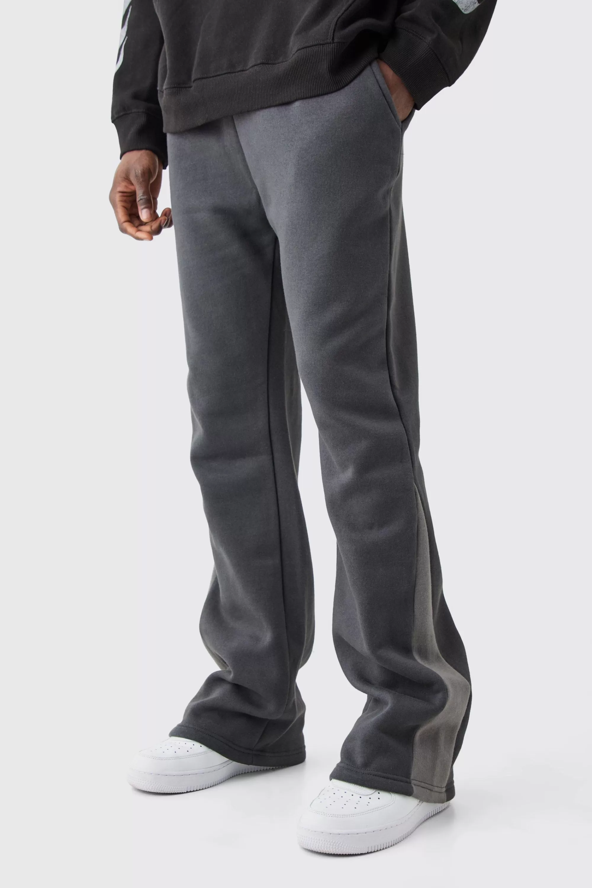 boohooMAN Stacked Gusset Joggers | UK