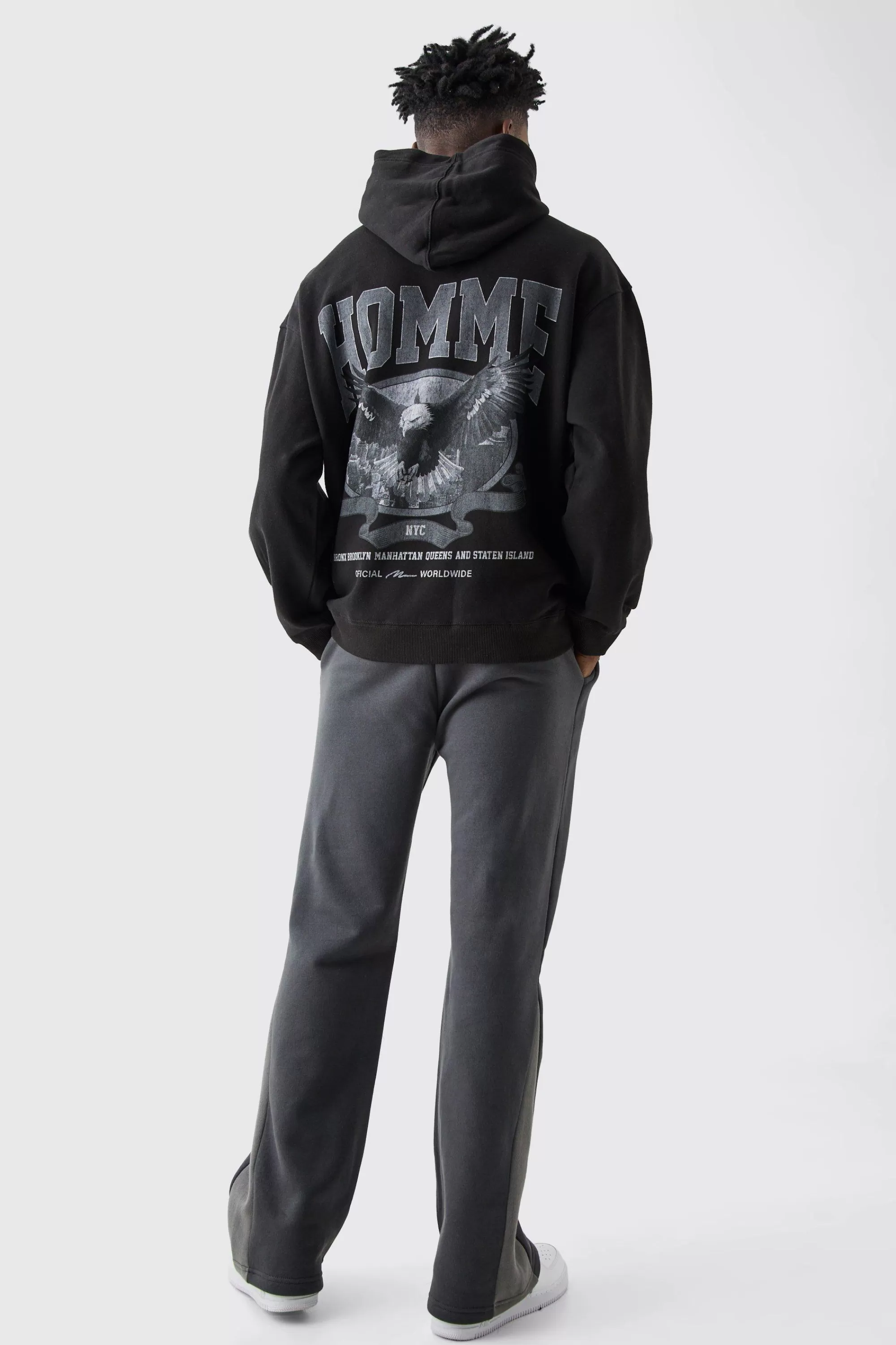boohooMAN Stacked Gusset Joggers | UK