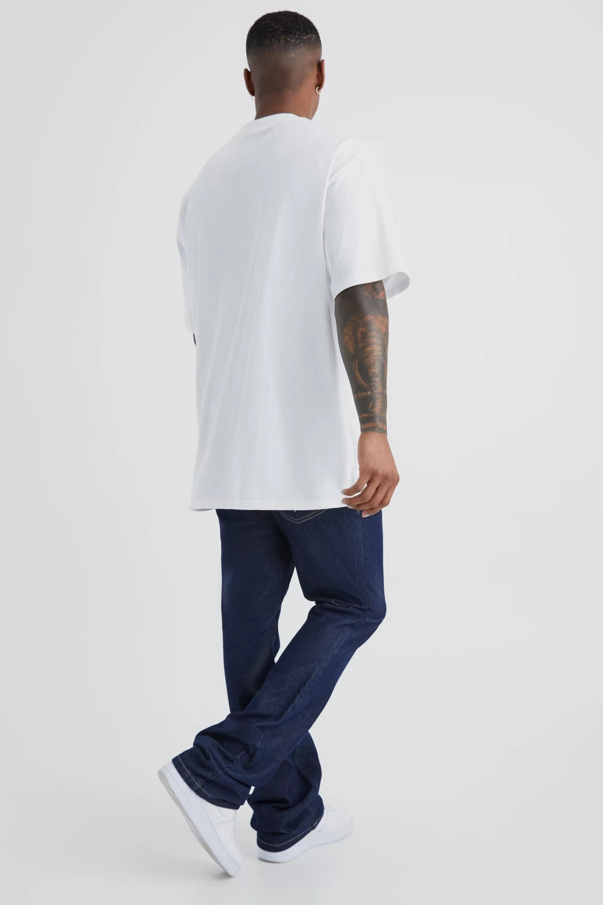 boohooMAN Stacked Rigid Flare Jean | UK