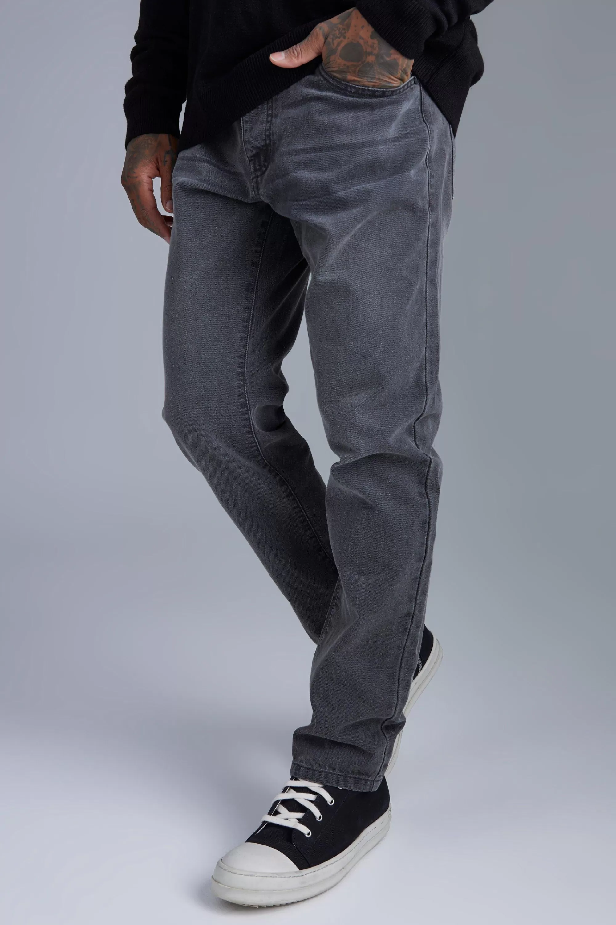 boohooMAN Straight Fit Jeans | UK