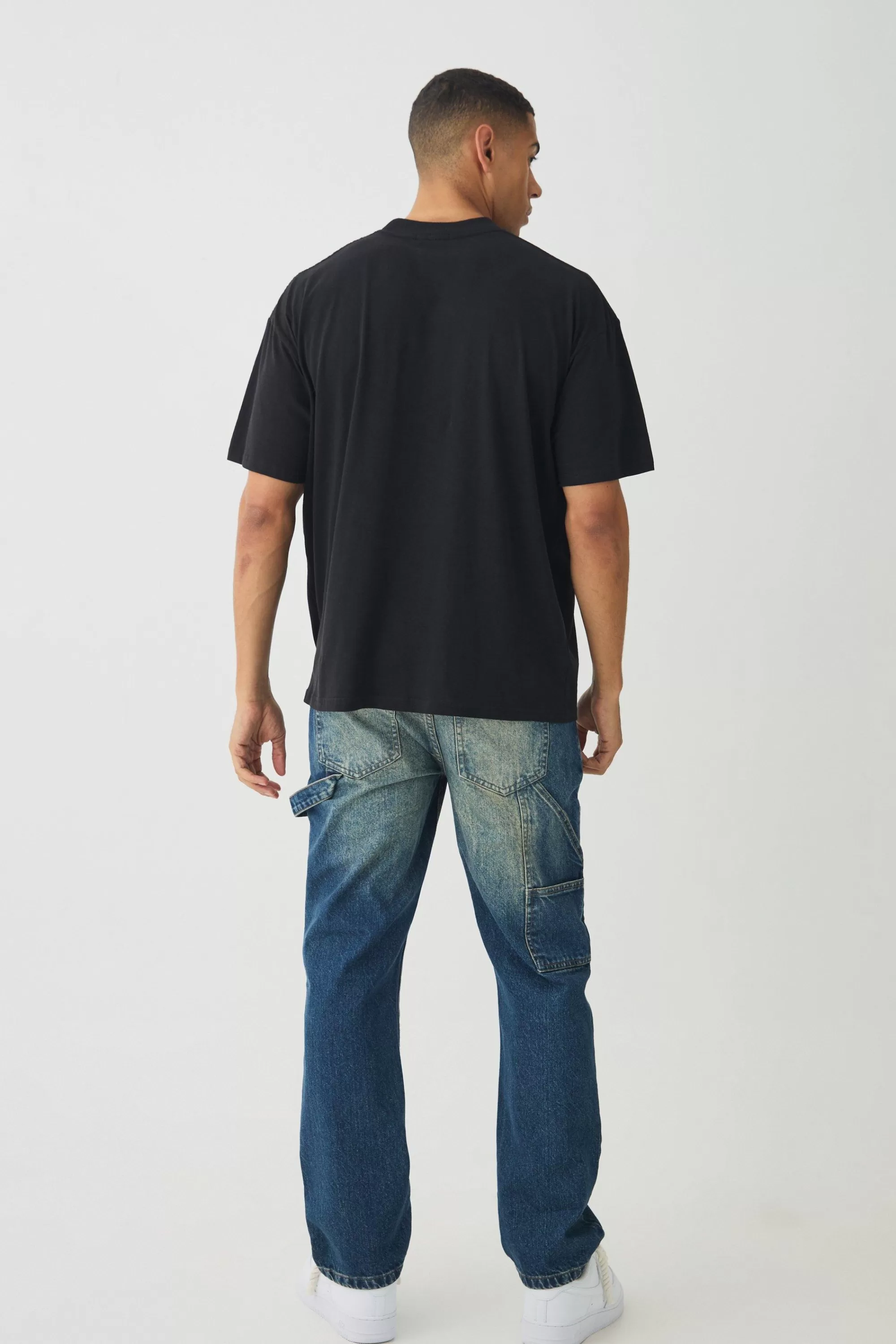 boohooMAN Straight Leg Carpenter Jeans | UK