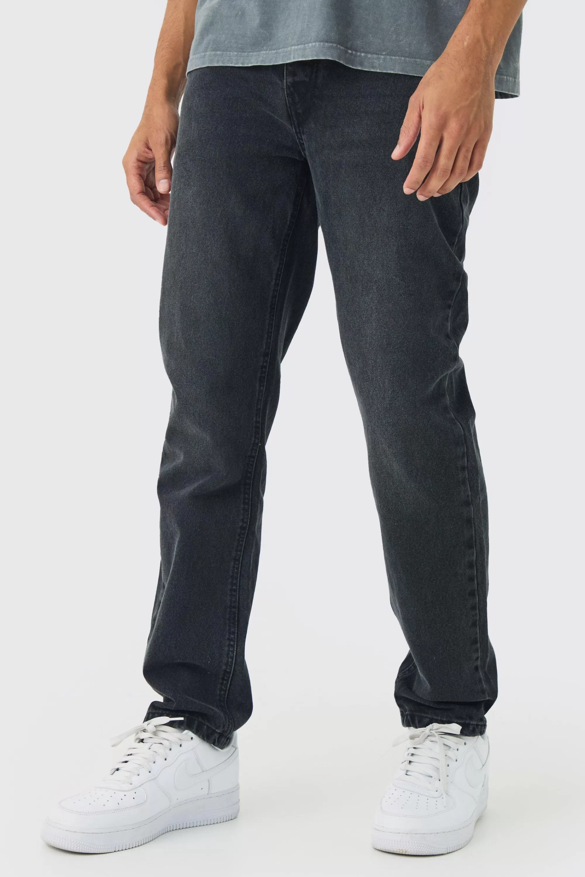 boohooMAN Straight Rigid Jean In | UK