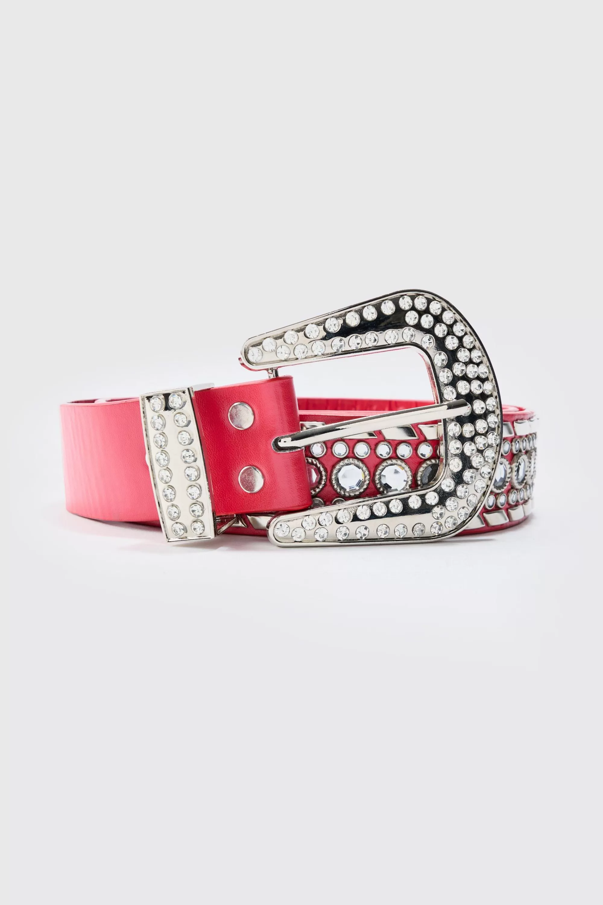 boohooMAN Studded Western Belt In | UK