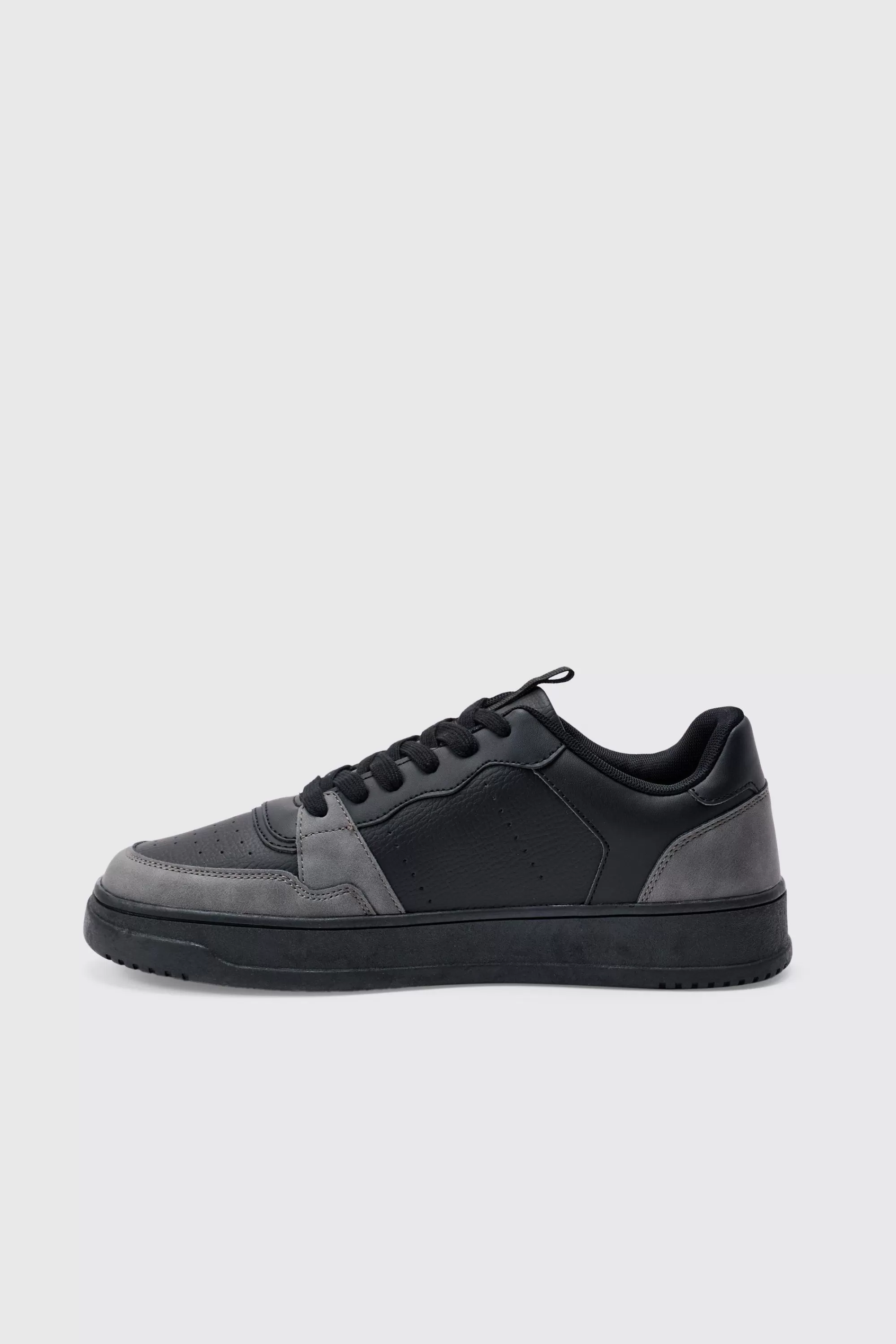 boohooMAN Suede Panel Chunky Trainer In | UK