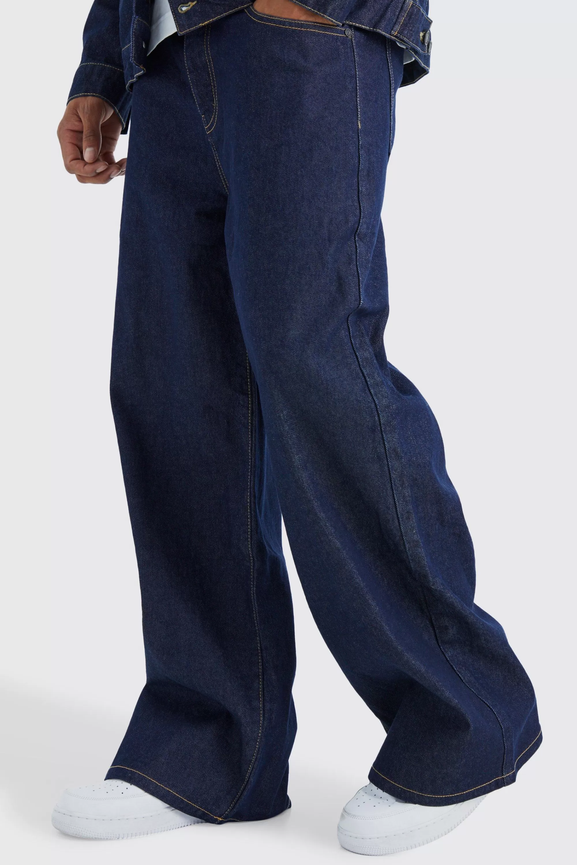 boohooMAN Super Baggy Rigid Jeans | UK
