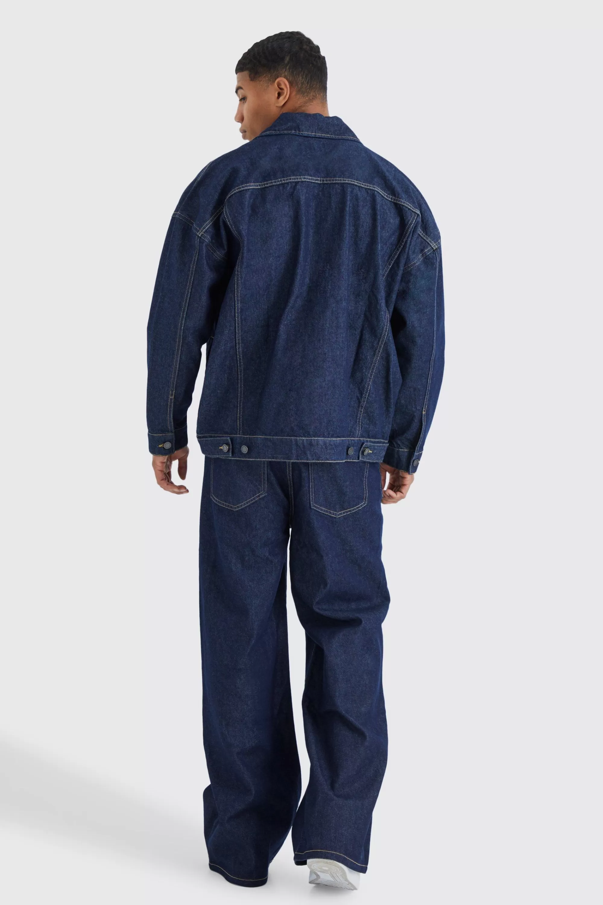 boohooMAN Super Baggy Rigid Jeans | UK