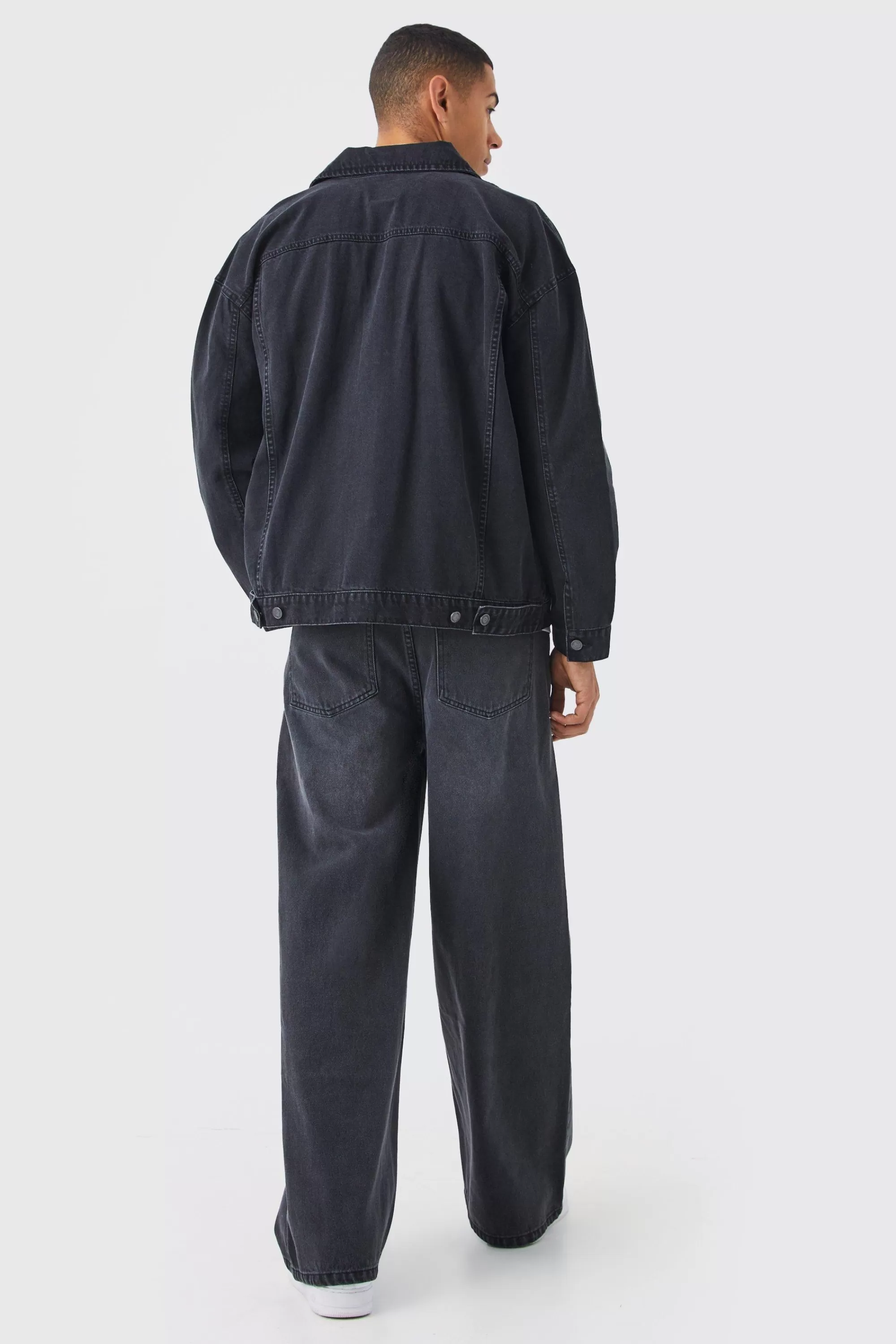 boohooMAN Super Baggy Rigid Jeans | UK