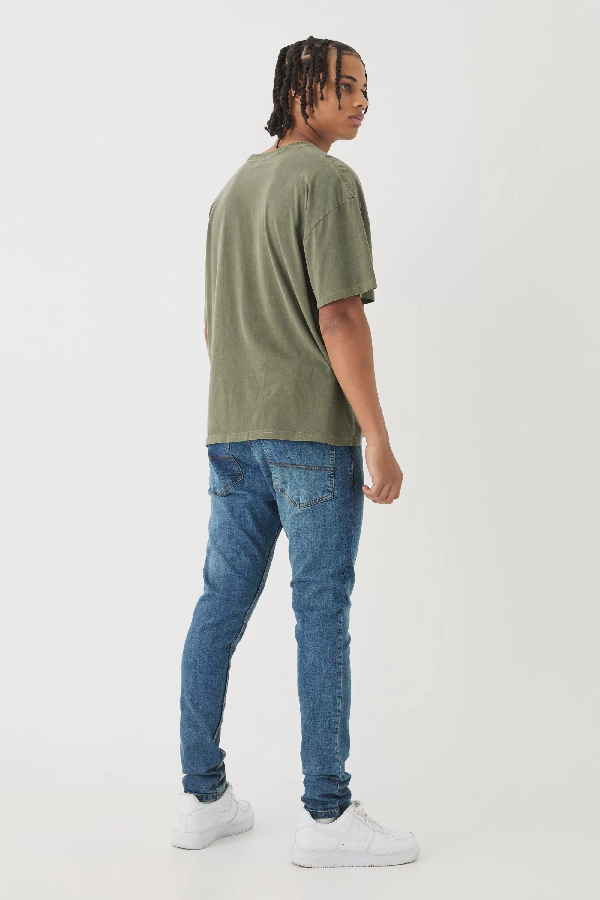 boohooMAN Super Skinny Fit Stretch Jeans | UK