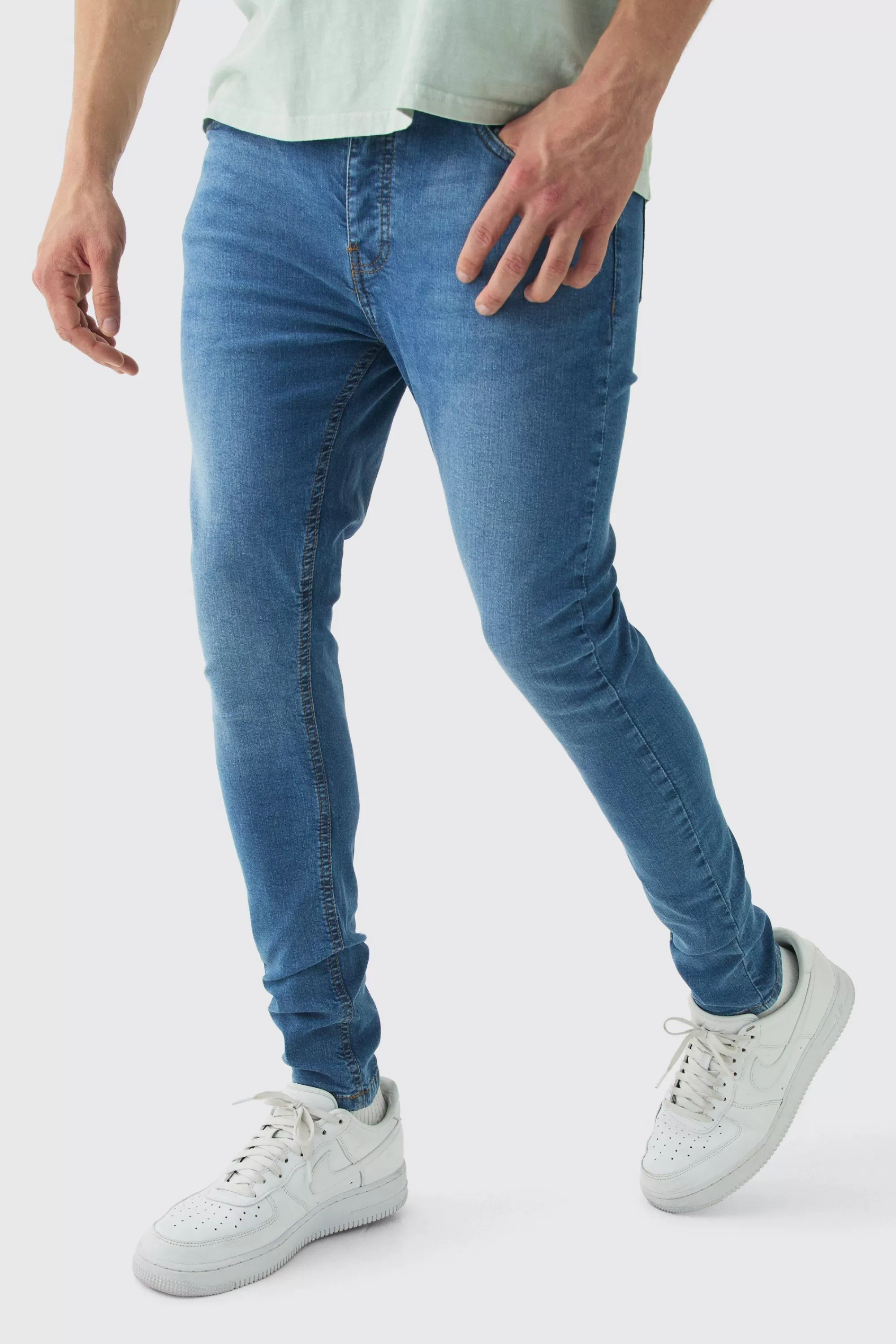boohooMAN Super Skinny Stretch Jean In | UK