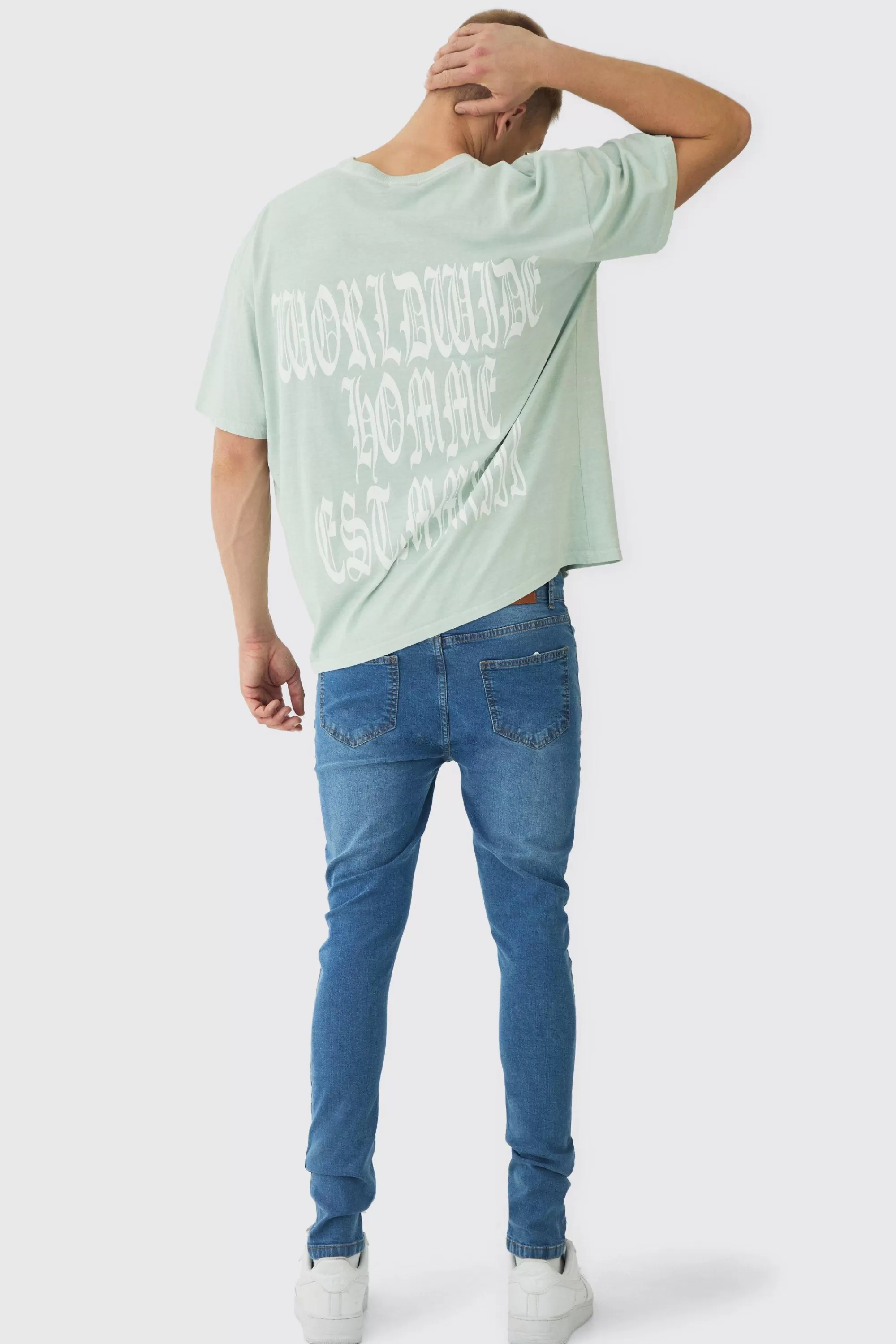 boohooMAN Super Skinny Stretch Jean In | UK