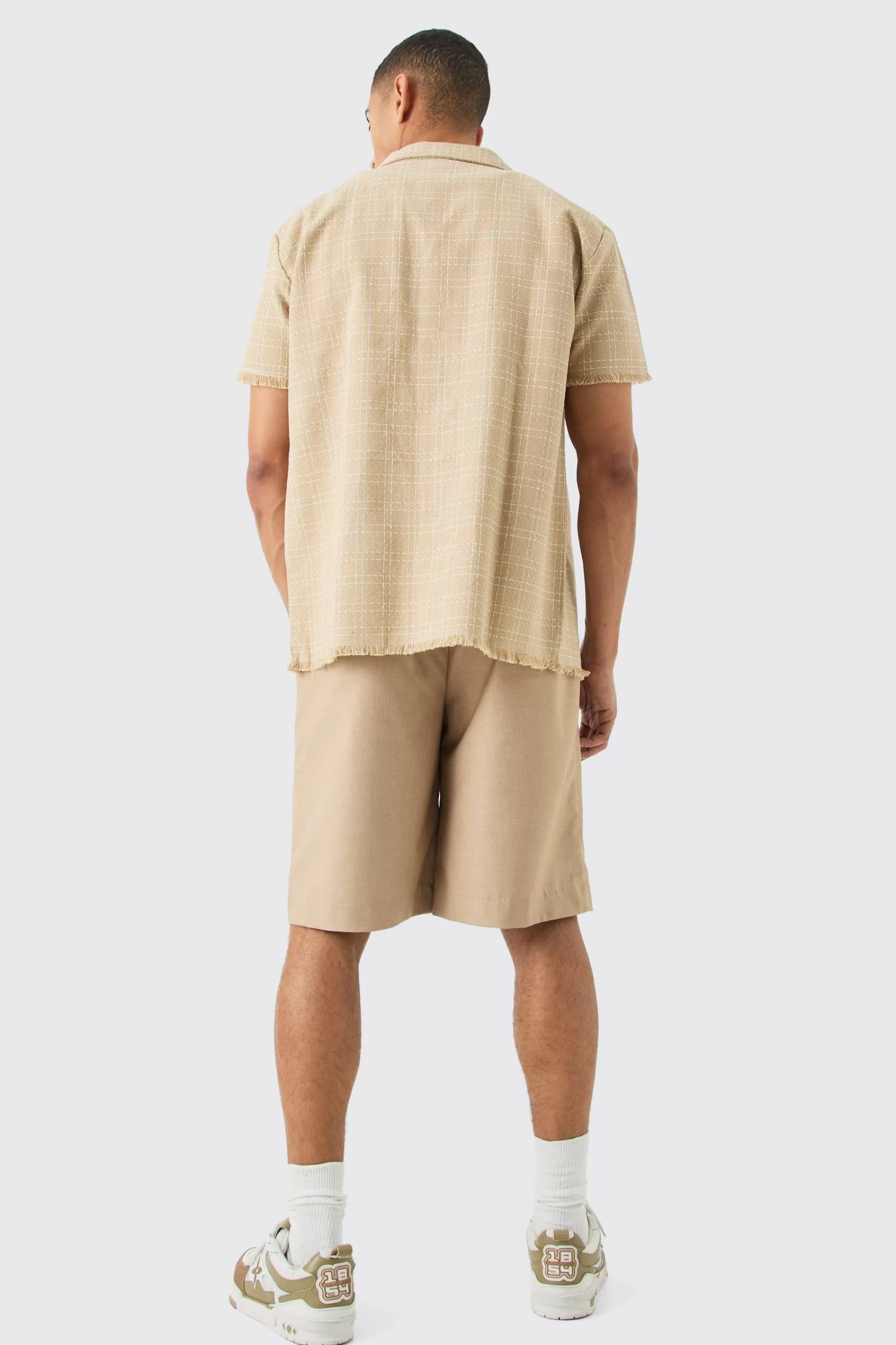 boohooMAN Tailored Pleated Front Jorts | UK