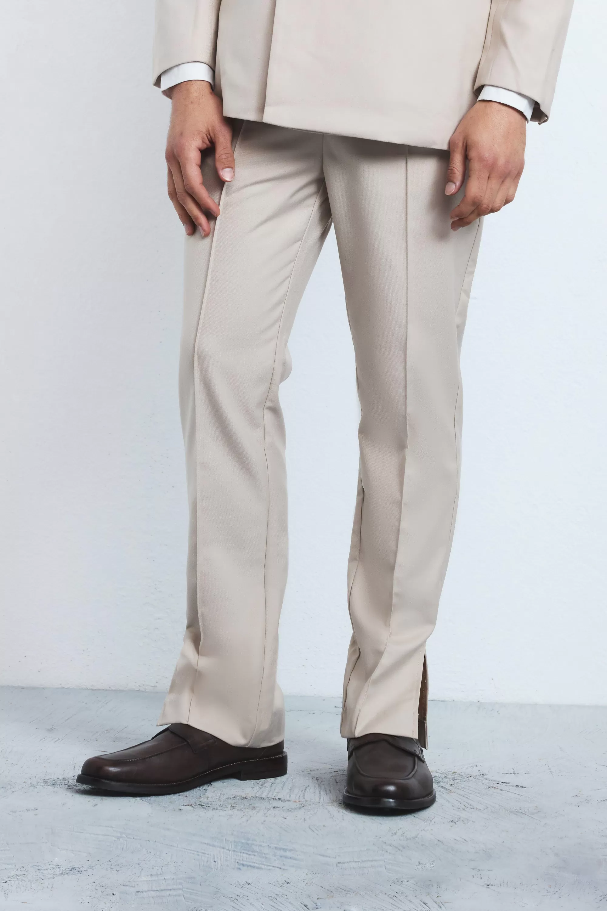 boohooMAN Tailored Straight Fit Trousers | UK