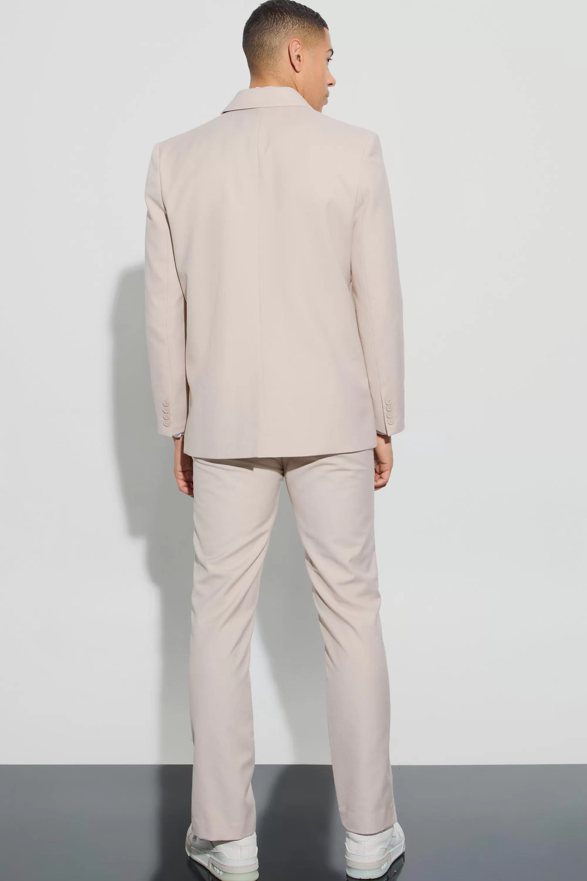 boohooMAN Tailored Straight Fit Trousers | UK