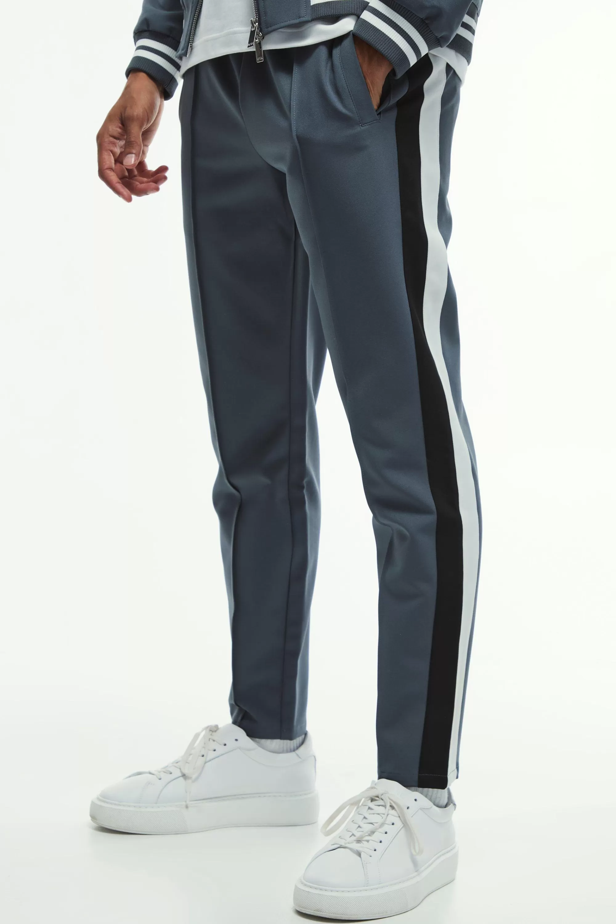 boohooMAN Tailored Varsity Trouser | UK