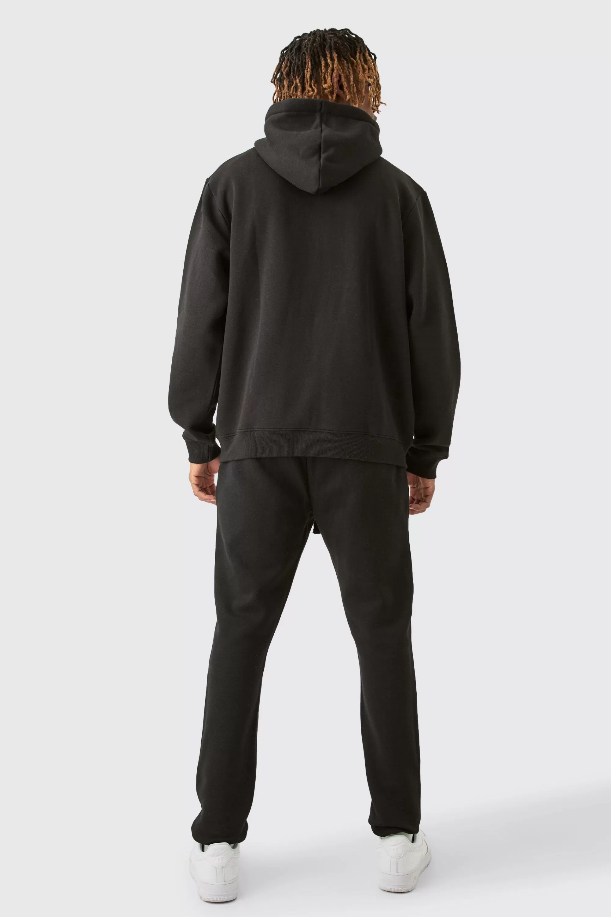 boohooMAN Tall Basic Man Signature Zip Through Hoodie In | UK