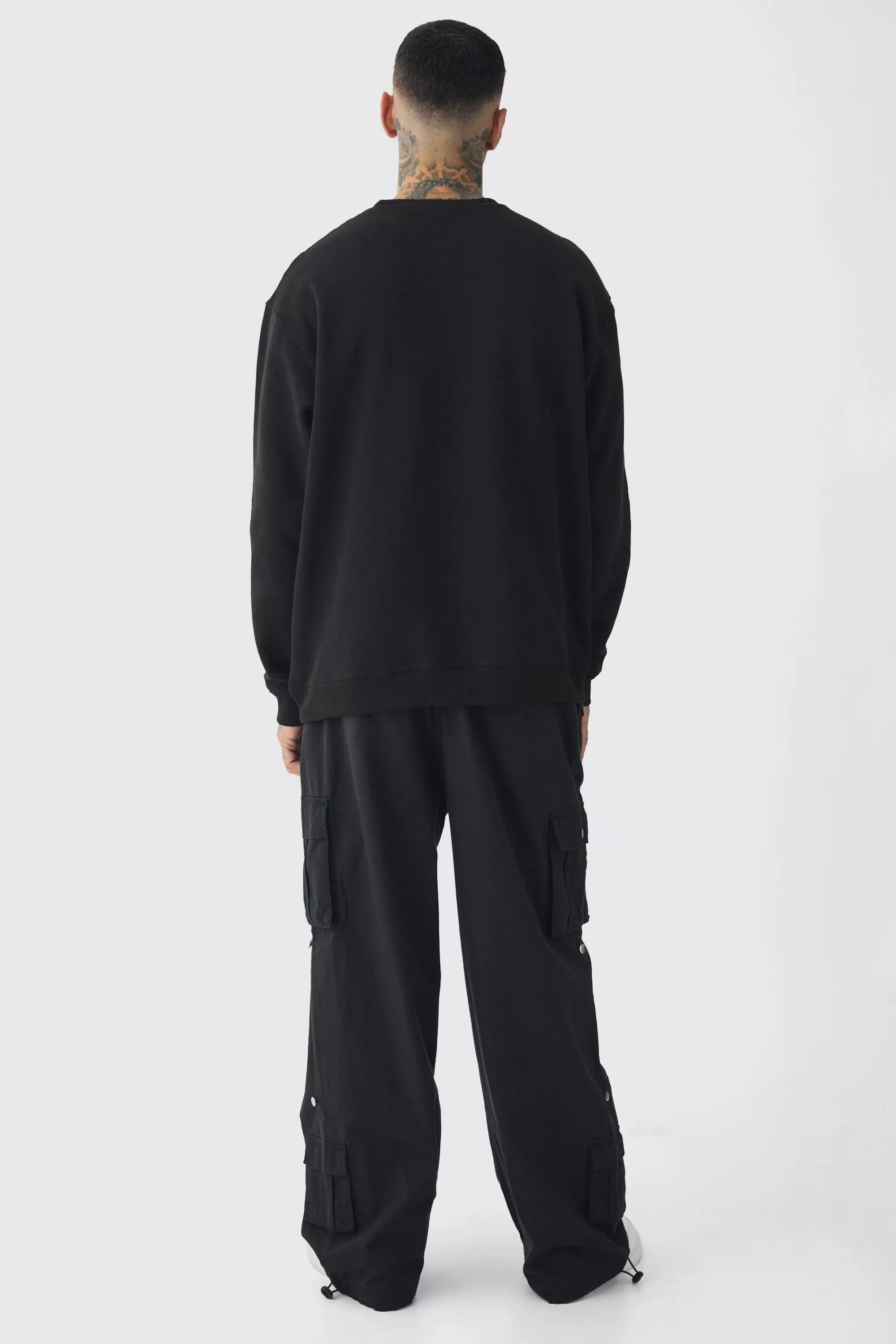 boohooMAN Tall Cherry Embroidered Sweat | UK