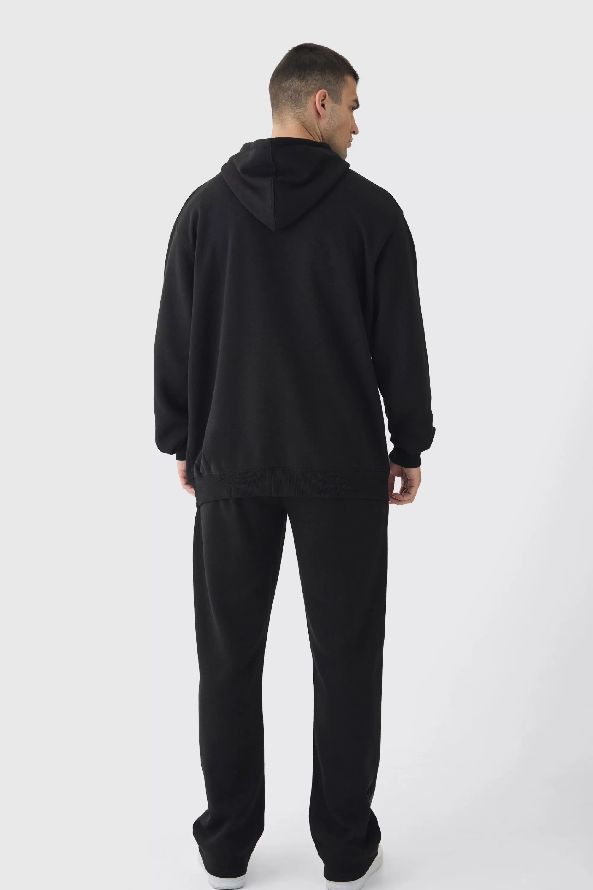 boohooMAN Tall Cherub Graffiti Graphic Hoodie & Relaxed Fit Jogger Tracksuit | UK
