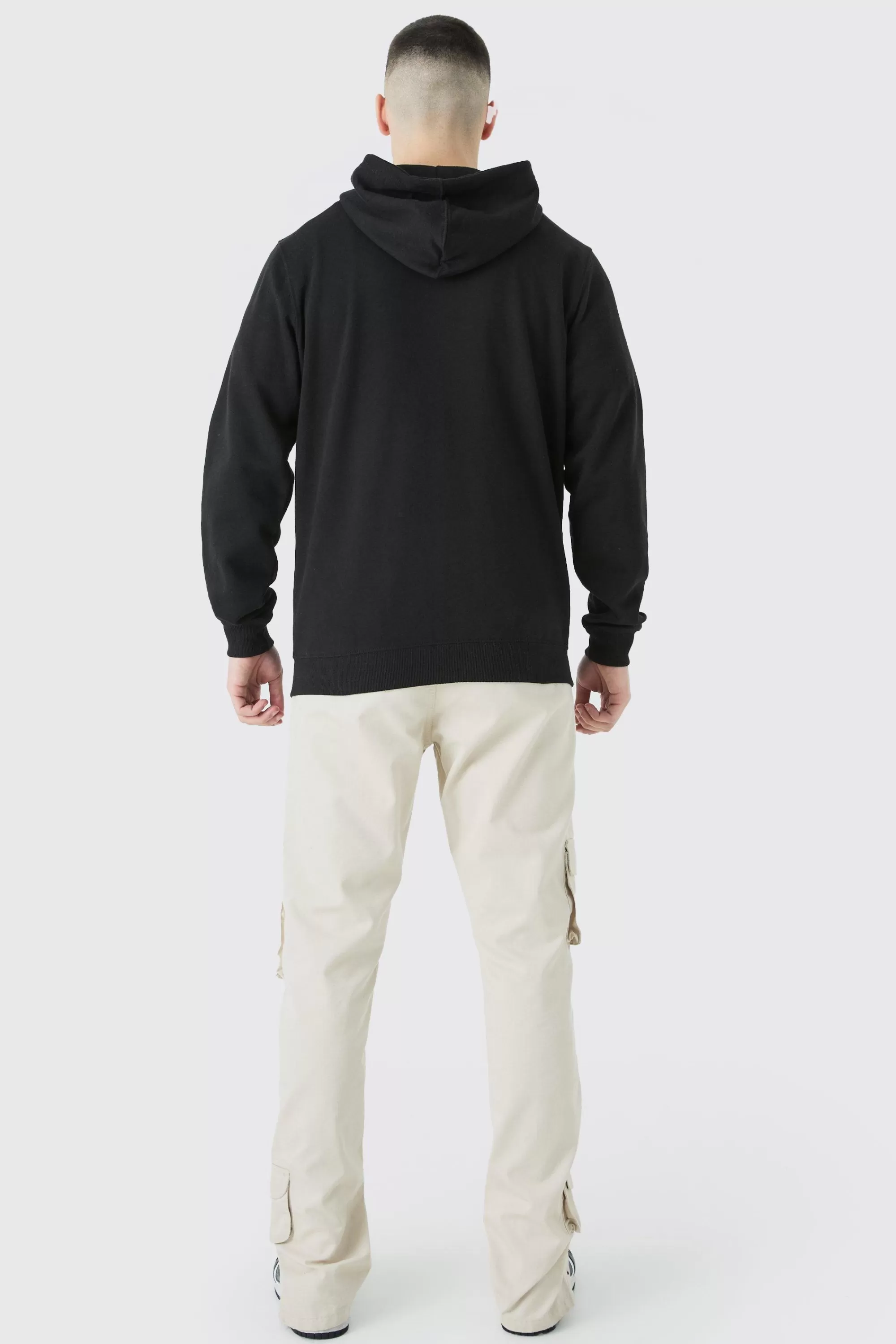 boohooMAN Tall Core Fit Basic Zip Thru Hoodie | UK