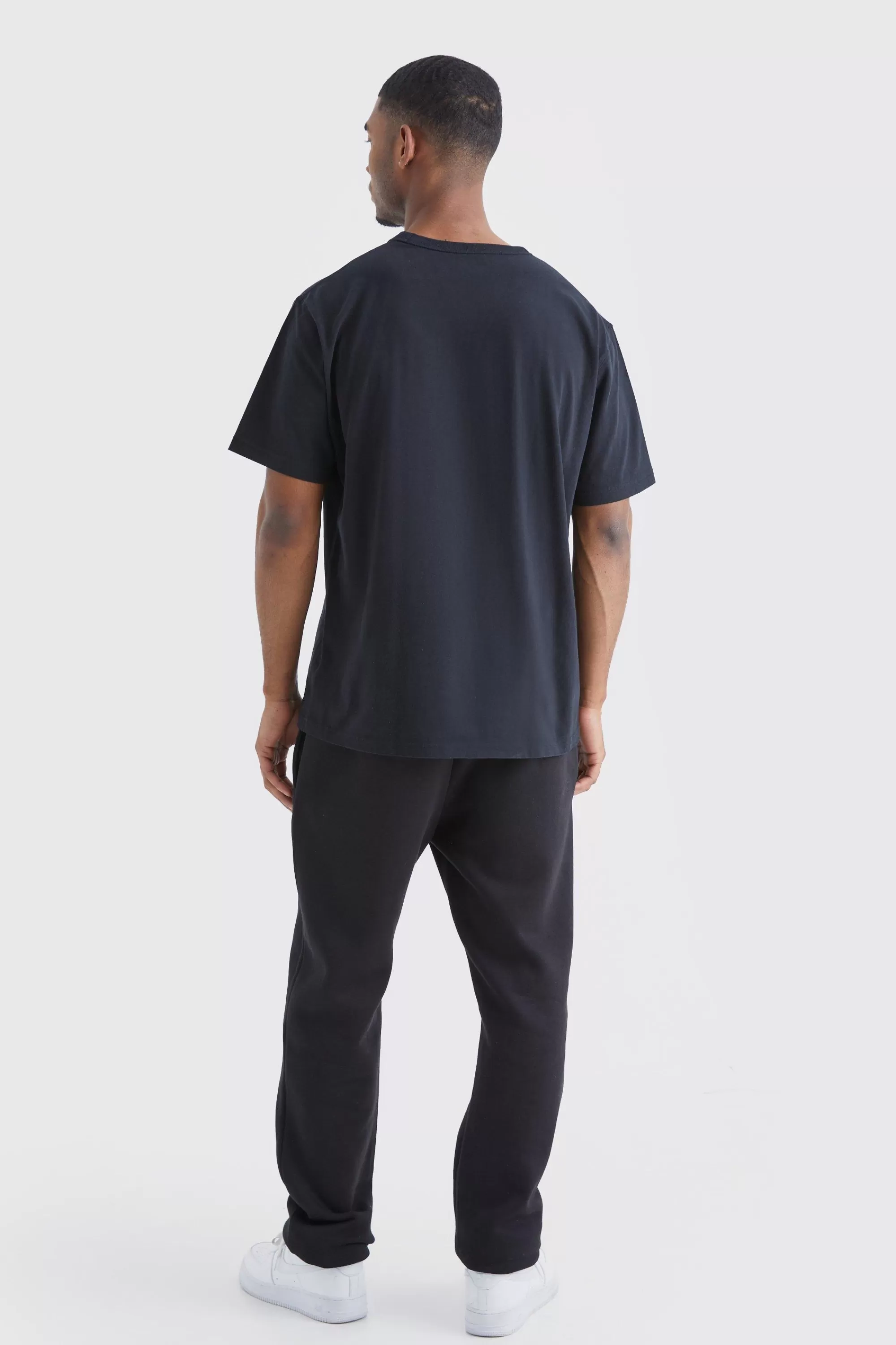 boohooMAN Tall Core Fit Man Signature Branded Jogger | UK
