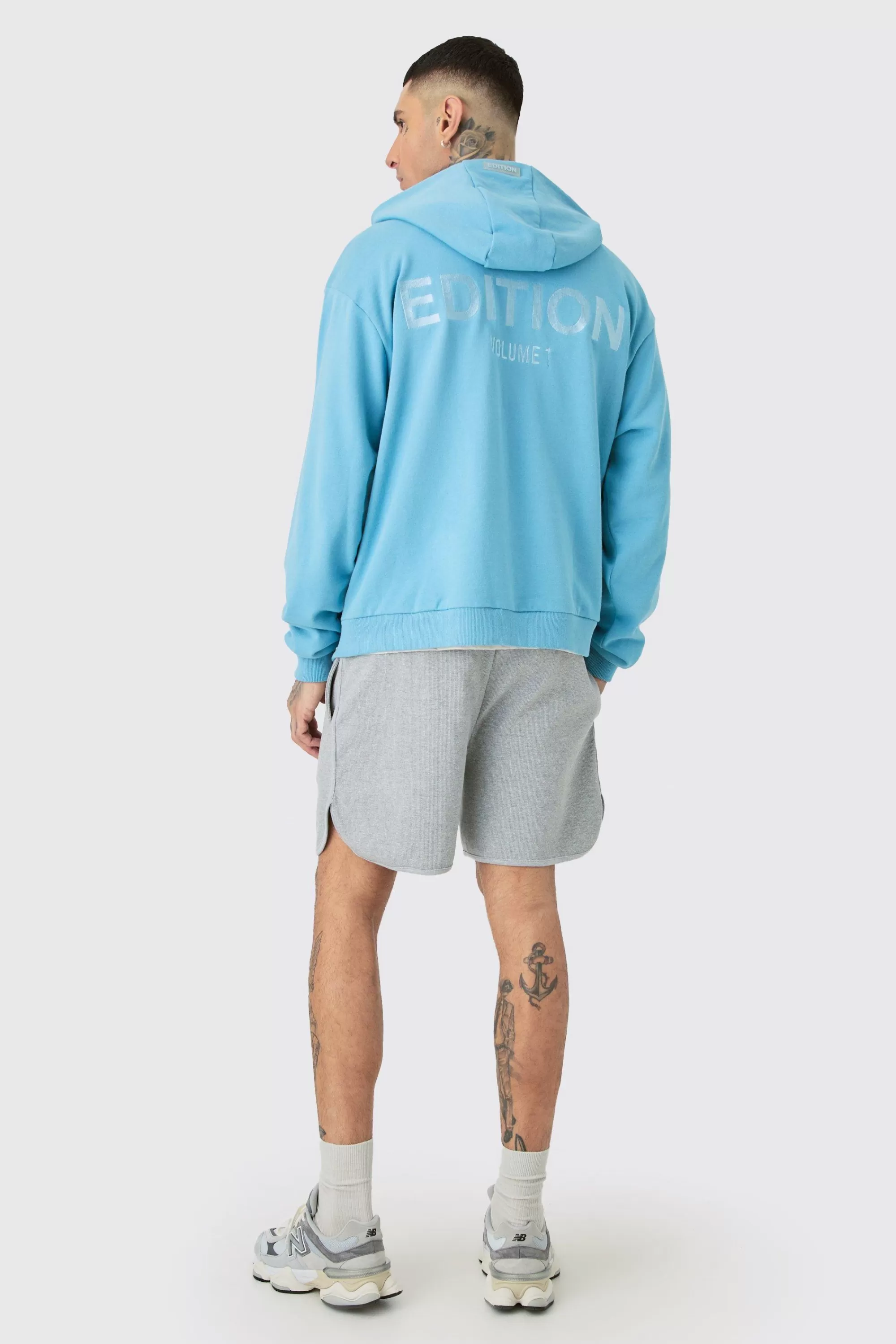 boohooMAN Tall EDITION Oversized Heavyweight Zip Thru Hoodie | UK