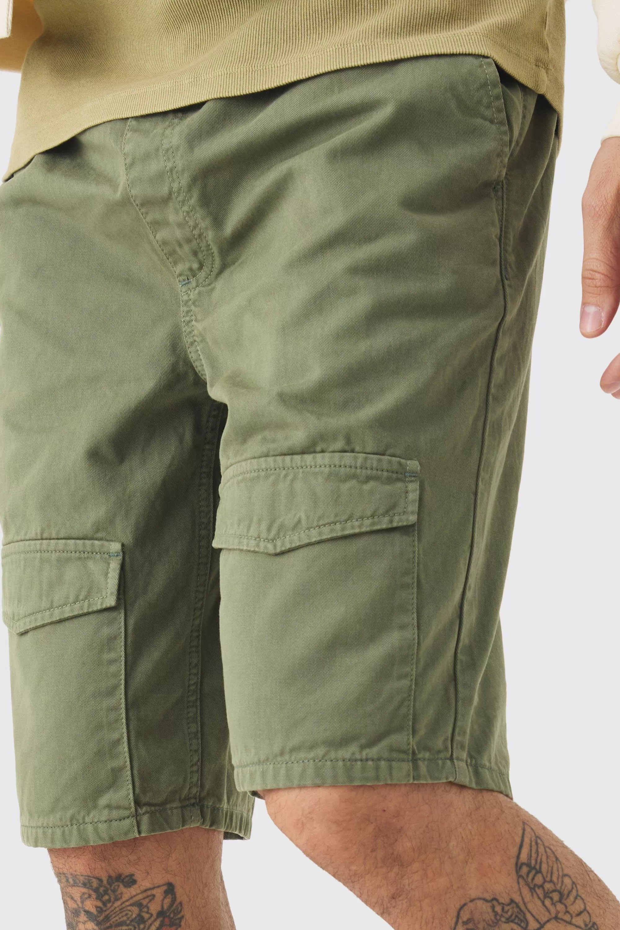 boohooMAN Tall Elasticated Waist Relaxed Bungee Cord Shorts | UK