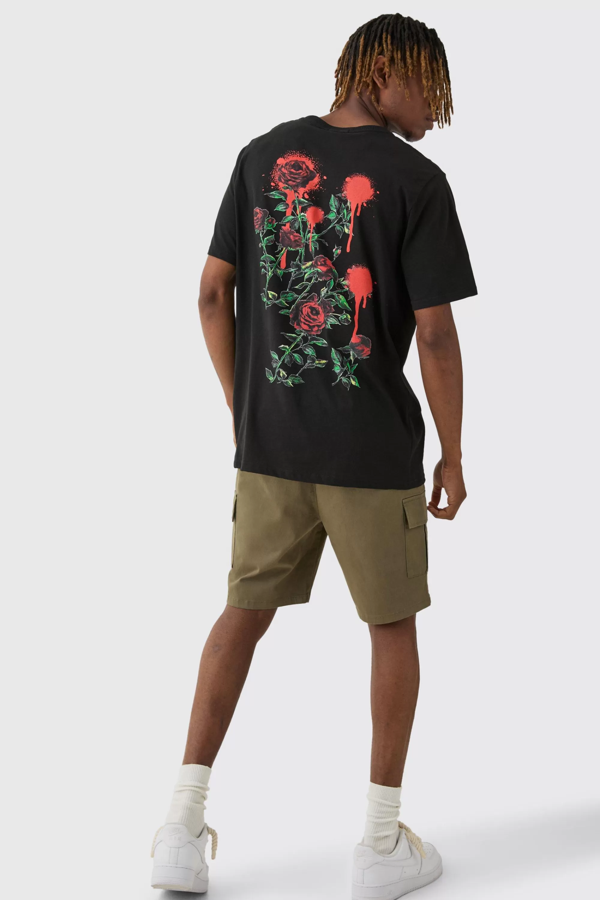 boohooMAN Tall Elasticated Waist Skinny Fit Cargo Shorts | UK