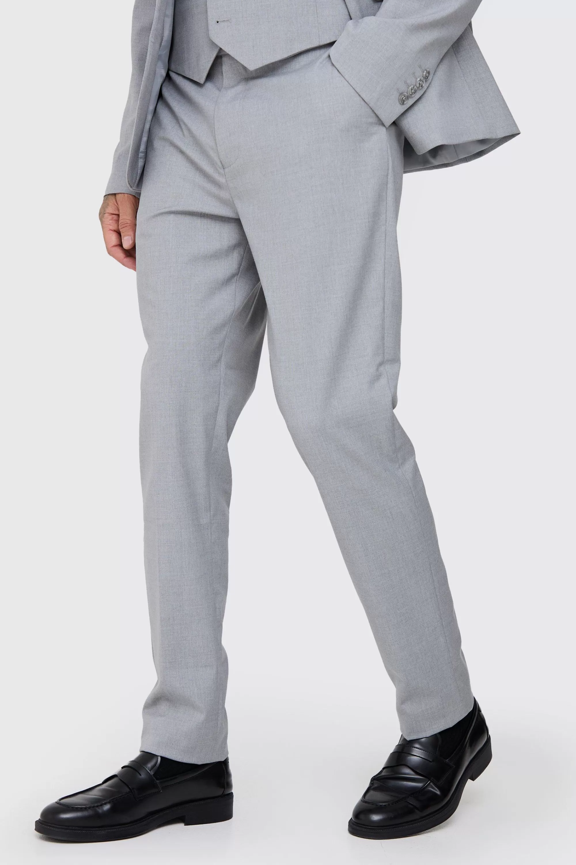 boohooMAN Tall Essential Slim Fit Suit Trouser In | UK