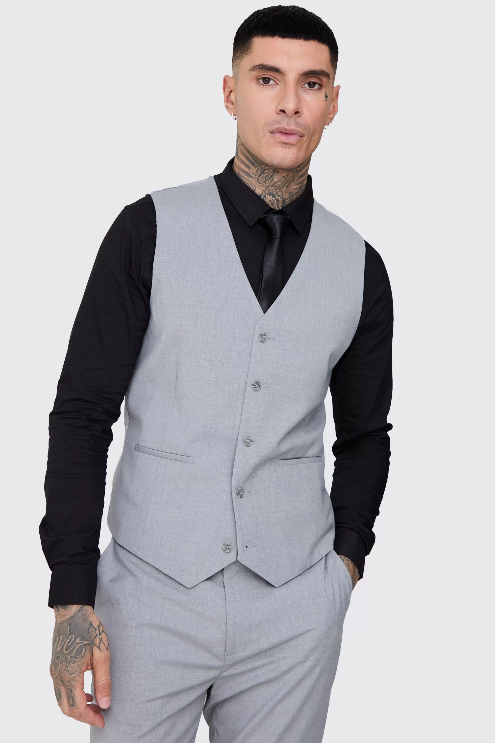 boohooMAN Tall Essential Waistcoat In | UK