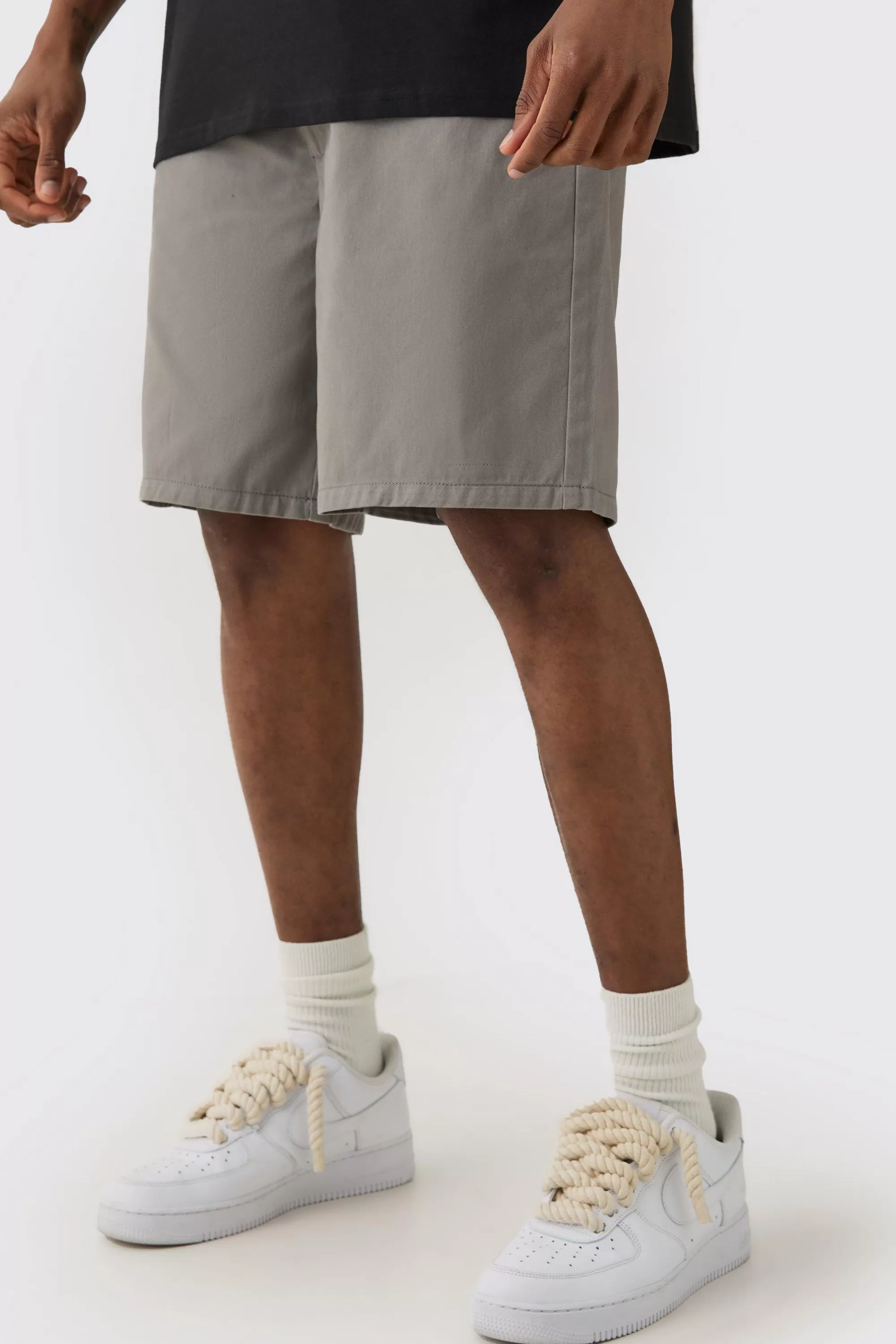 boohooMAN Tall Fixed Waist Relaxed Fit Short Shorts | UK