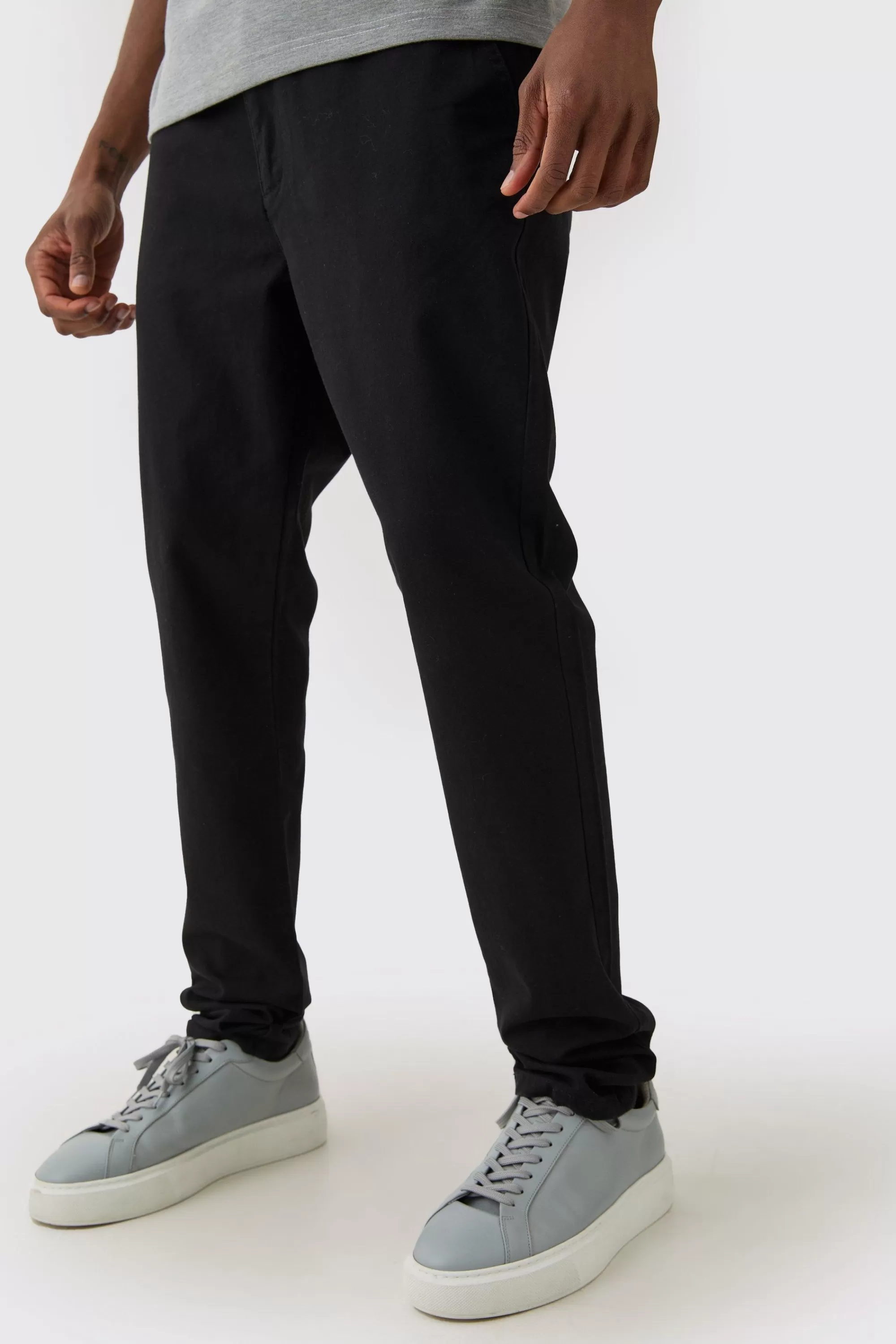boohooMAN Tall Fixed Waist Skinny Chino Trouser | UK