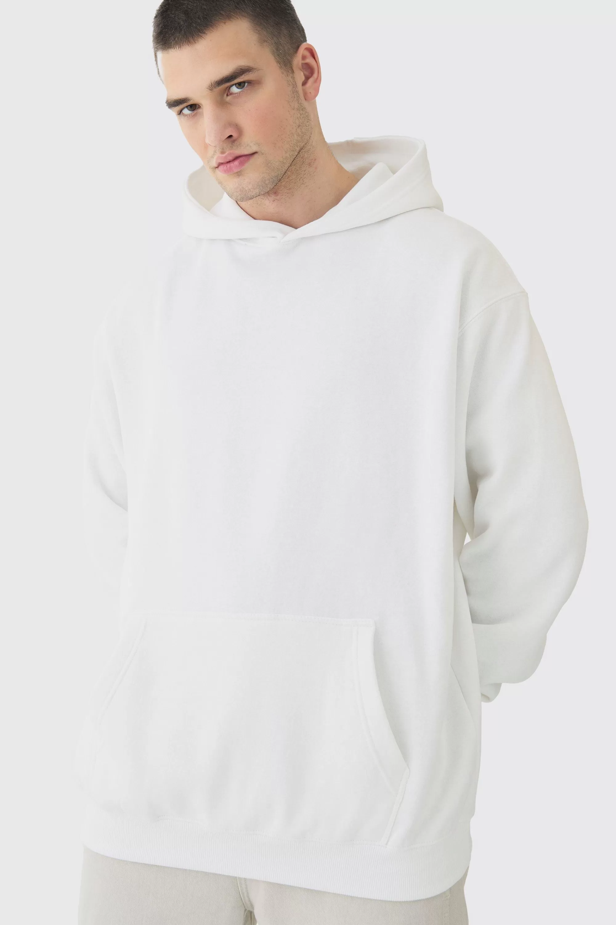 boohooMAN Tall Floral Back Print Oversized Hoodie | UK