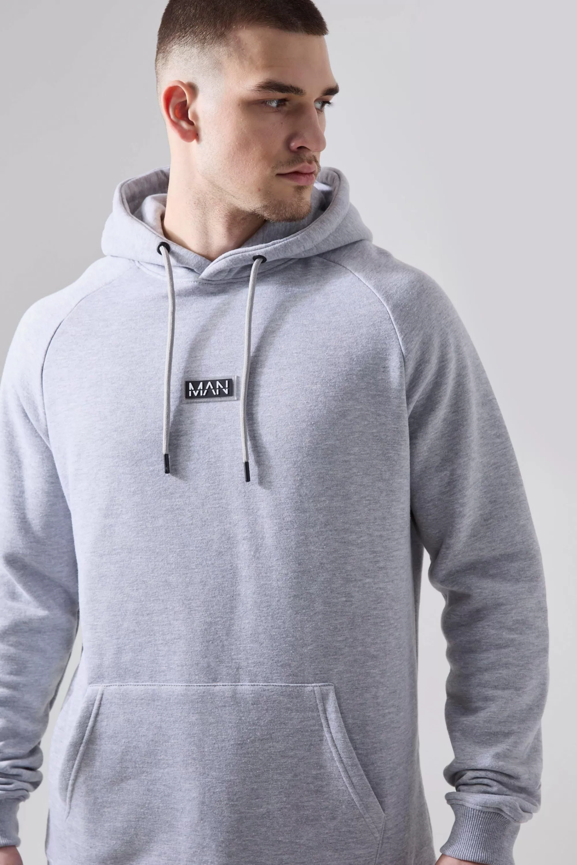 boohooMAN Tall Man Active Gym Regular Fit Training Hoodie & Short Set | UK