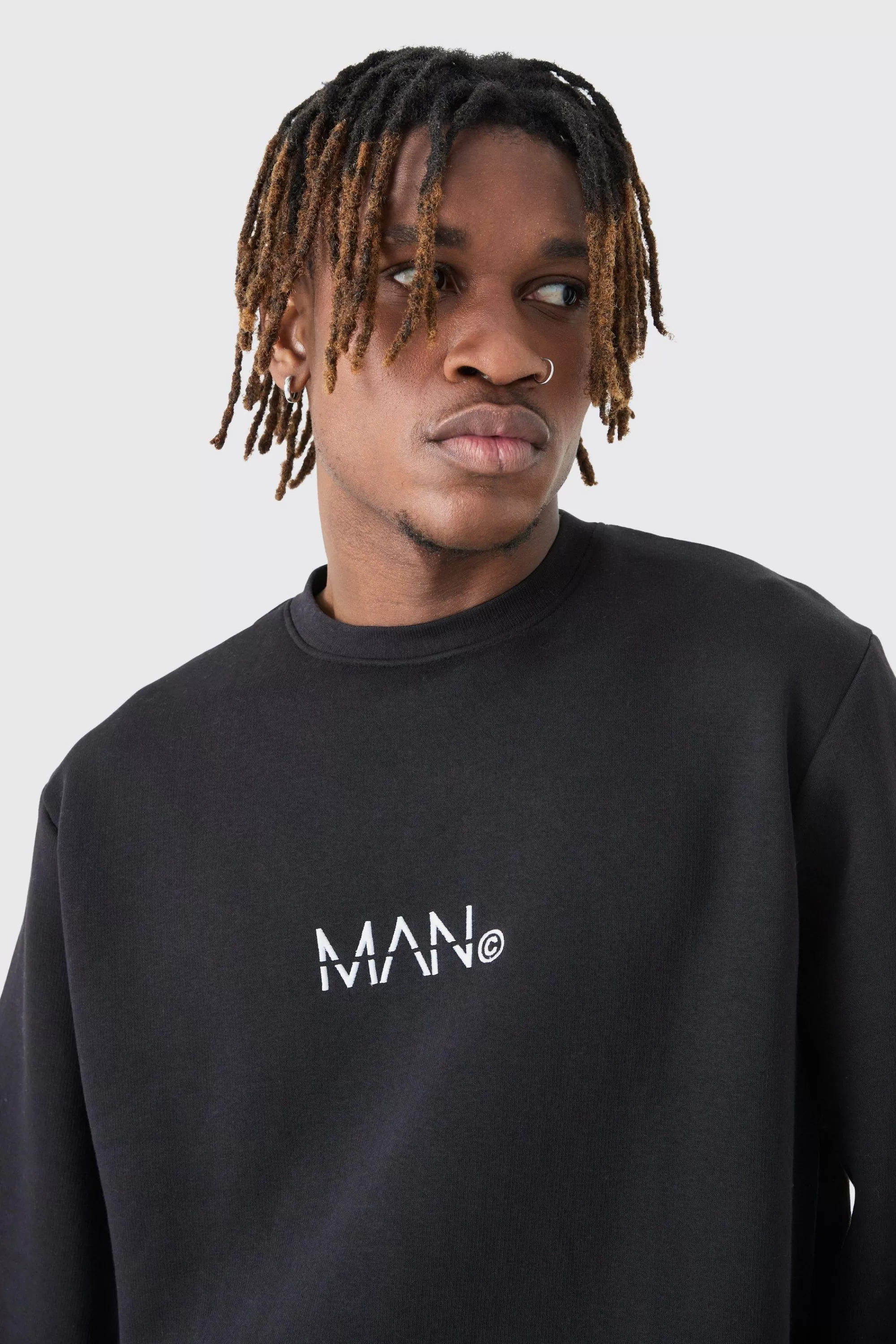 boohooMAN Tall Man Dash Crew Neck Sweatshirt In | UK