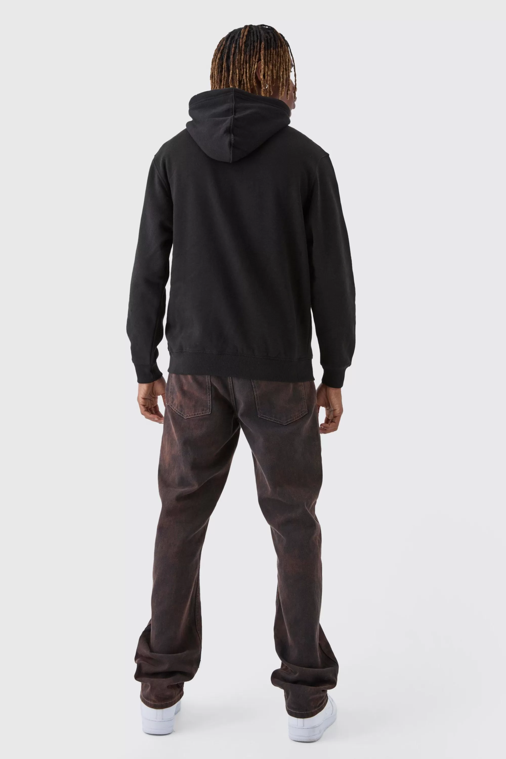 boohooMAN Tall New York Graphic Hoodie | UK