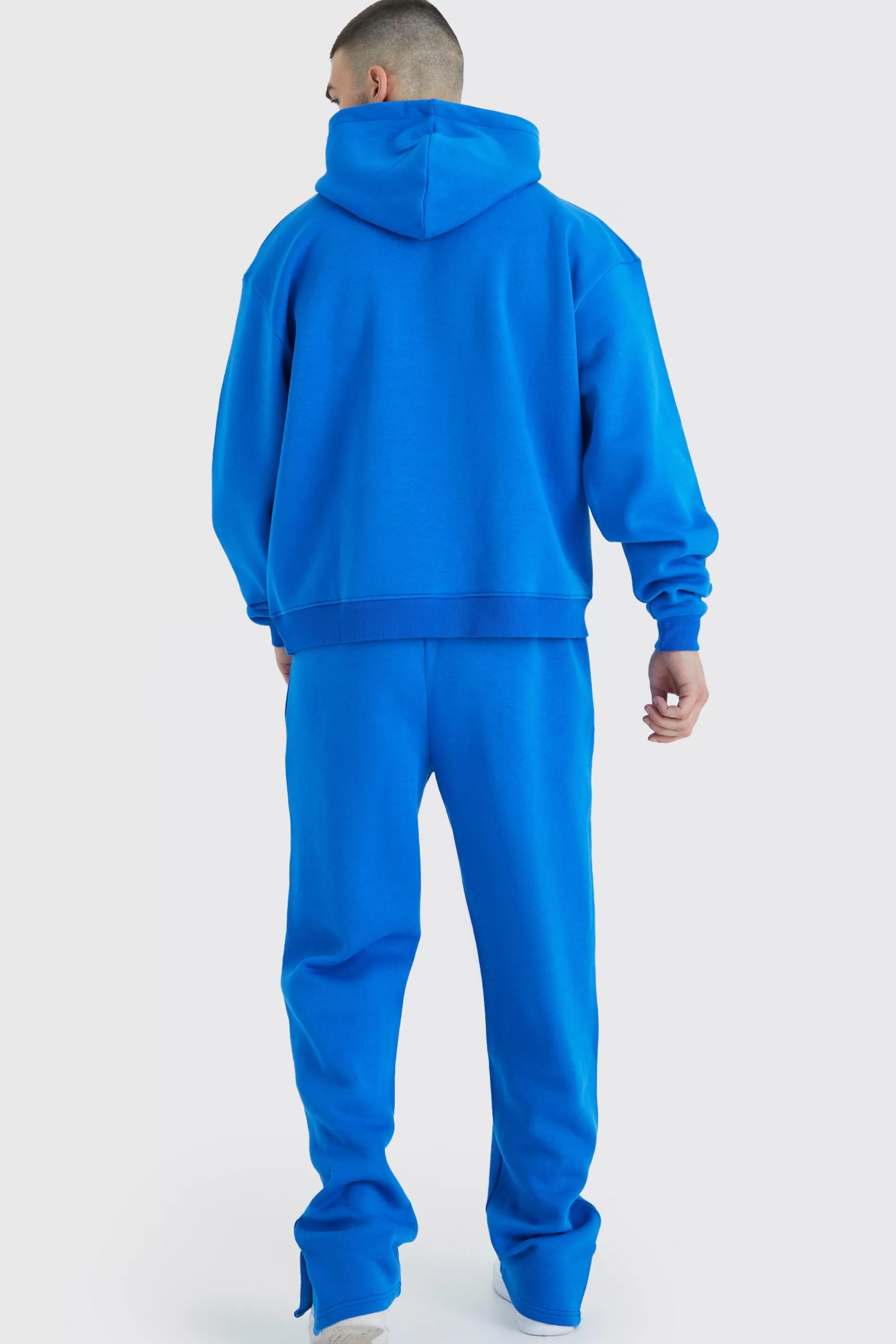 boohooMAN Tall Oversized Boxy Split Hem Tracksuit | UK