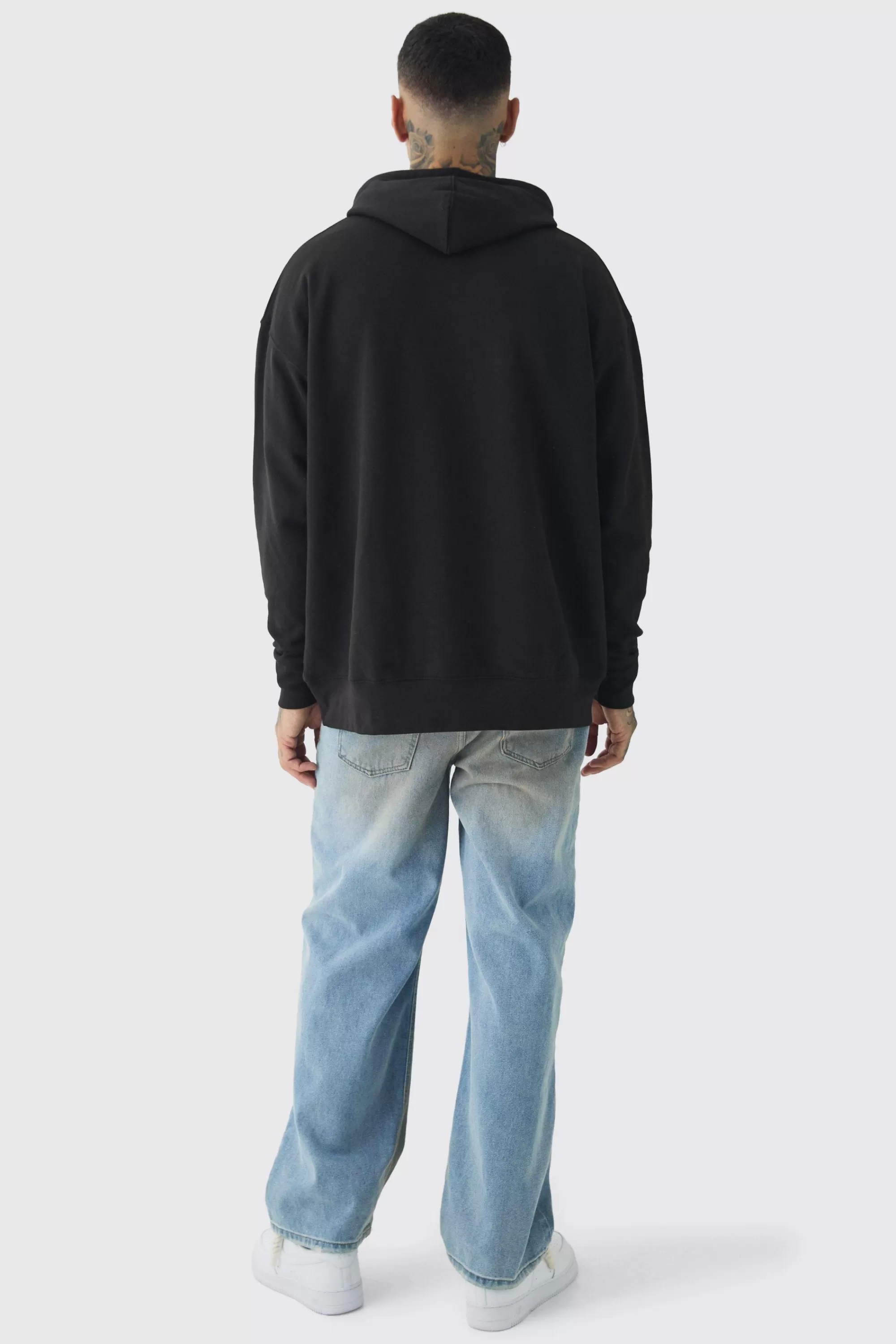 boohooMAN Tall Oversized Nirvana Face License Print Hoodie | UK