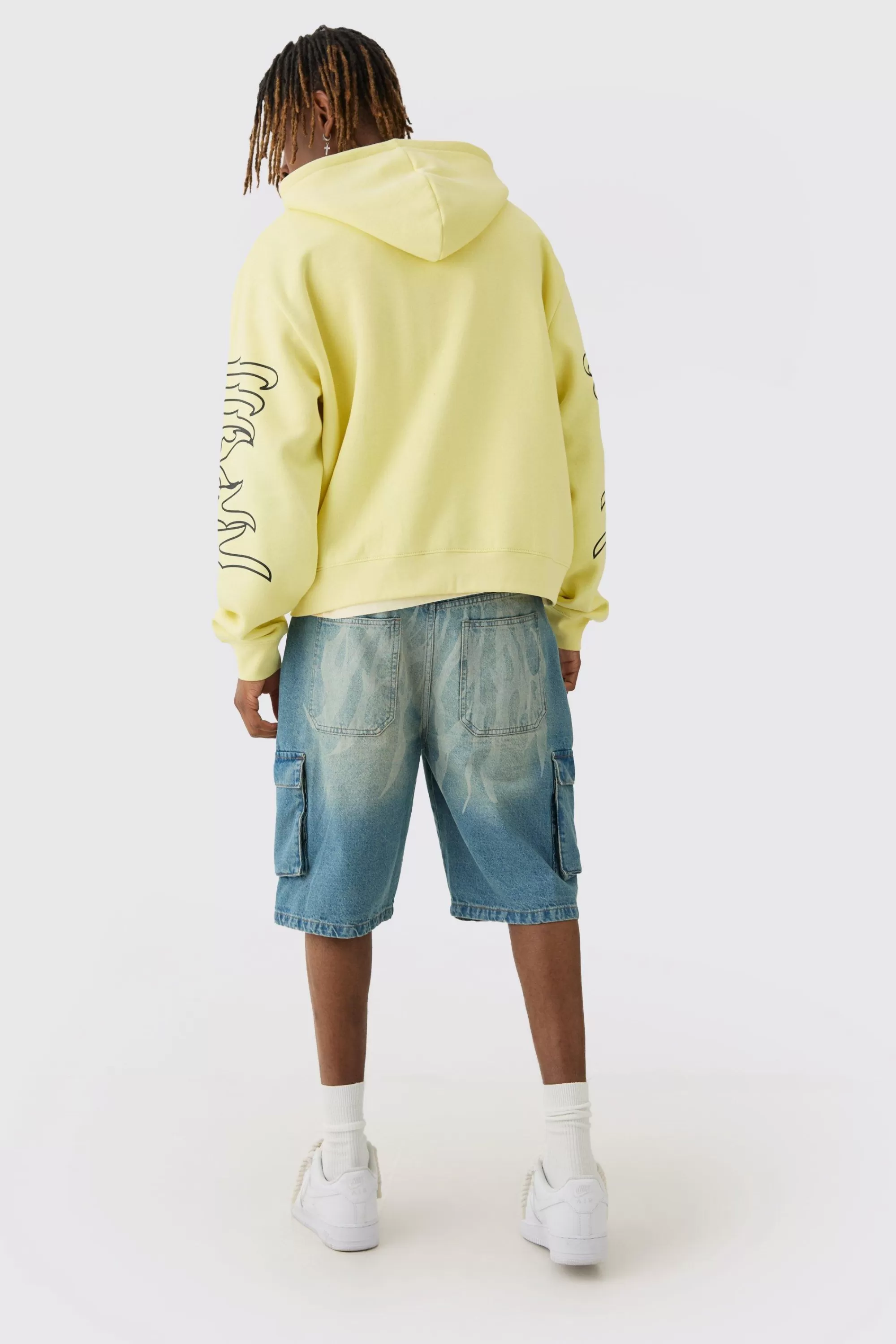 boohooMAN Tall Oversized Official Man Print Hoodie | UK