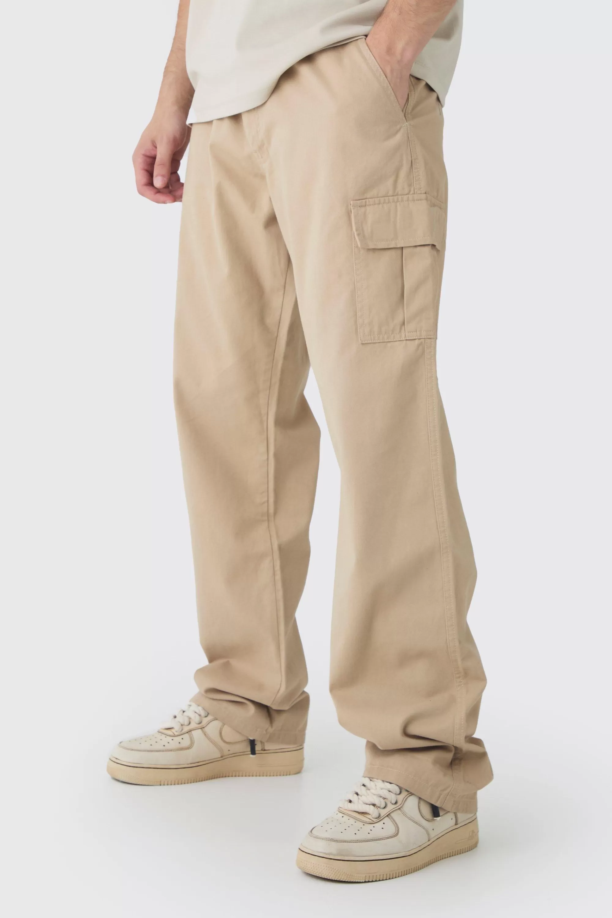boohooMAN Tall Relaxed Fit Cargo Trousers | UK