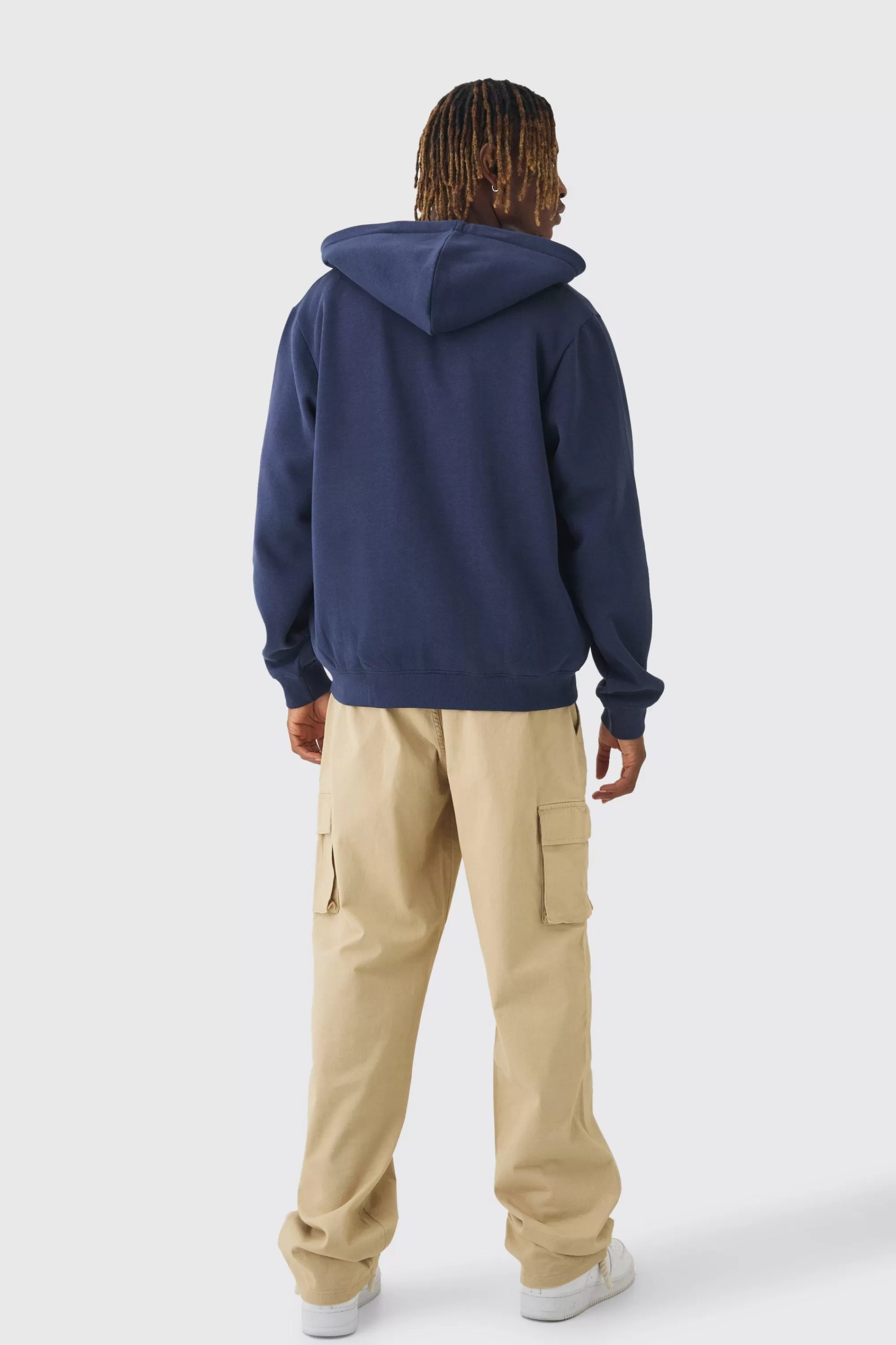 boohooMAN Tall Relaxed Fit Fixed Waist Cargo Trousers | UK
