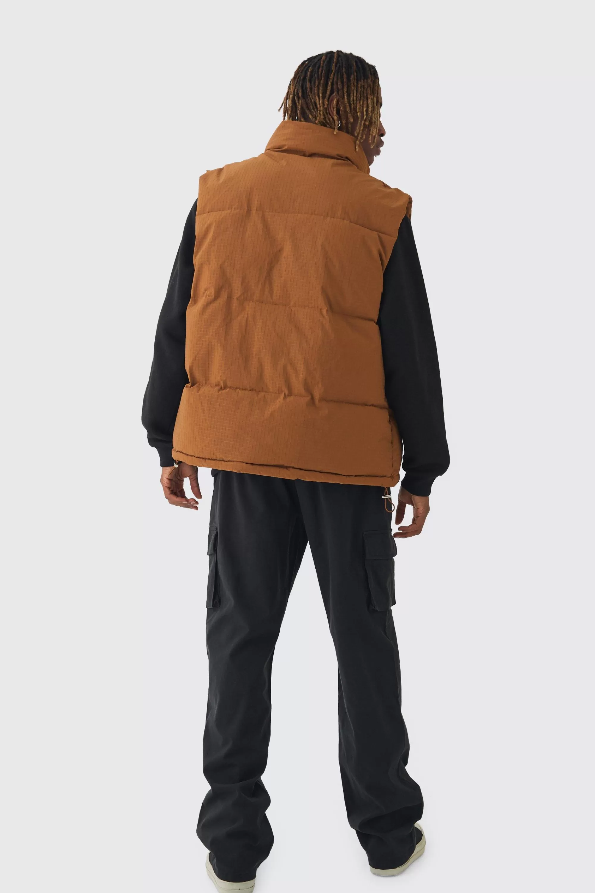boohooMAN Tall Relaxed Fit Fixed Waist Cargo Trousers | UK